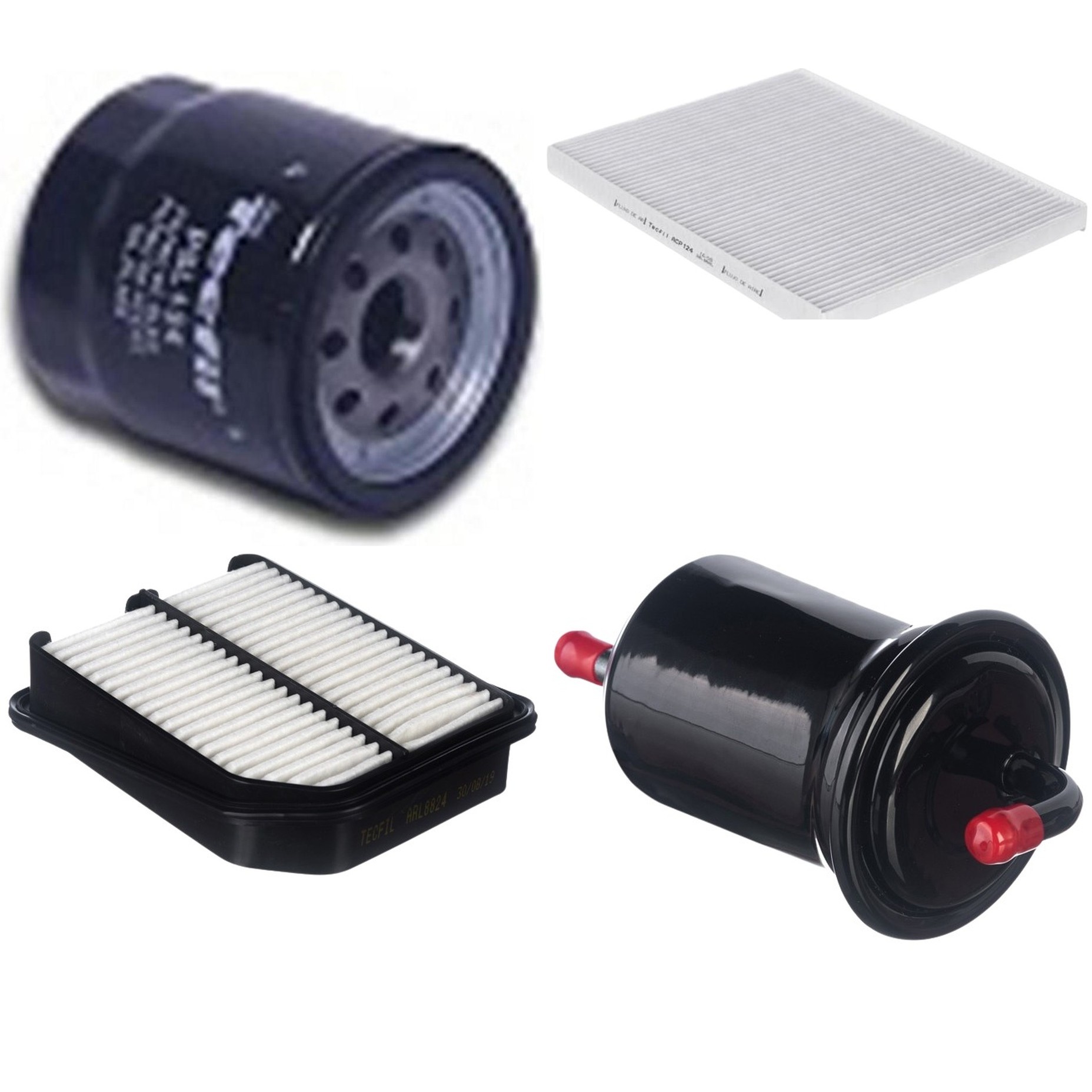 Kit Filtros de Ar do Motor, Óleo, Cabine e Combustível - Tecfil - ACP124 / ARL8824 / GI16 / PSL134