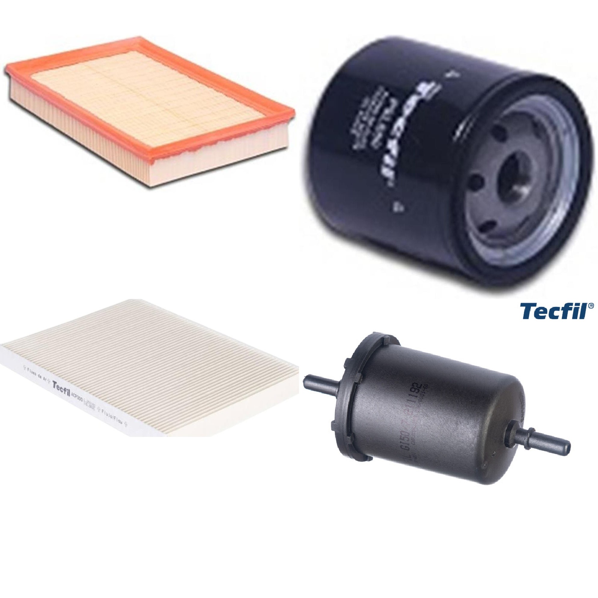 Kit Filtros de Ar do Motor, Óleo, Cabine e Combustível - Tecfil - ACP300 / ARL6095 / GI50/7 / PSL560