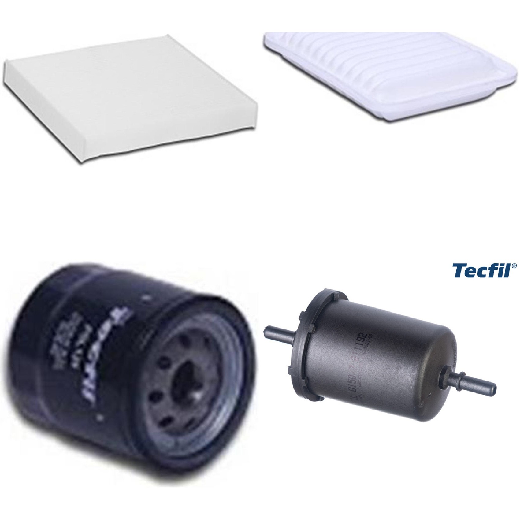 Kit Filtros de Ar do Motor, Óleo, Cabine e Combustível - Tecfil - ACP887 / ARL2203 / GI50/7 / PSL129