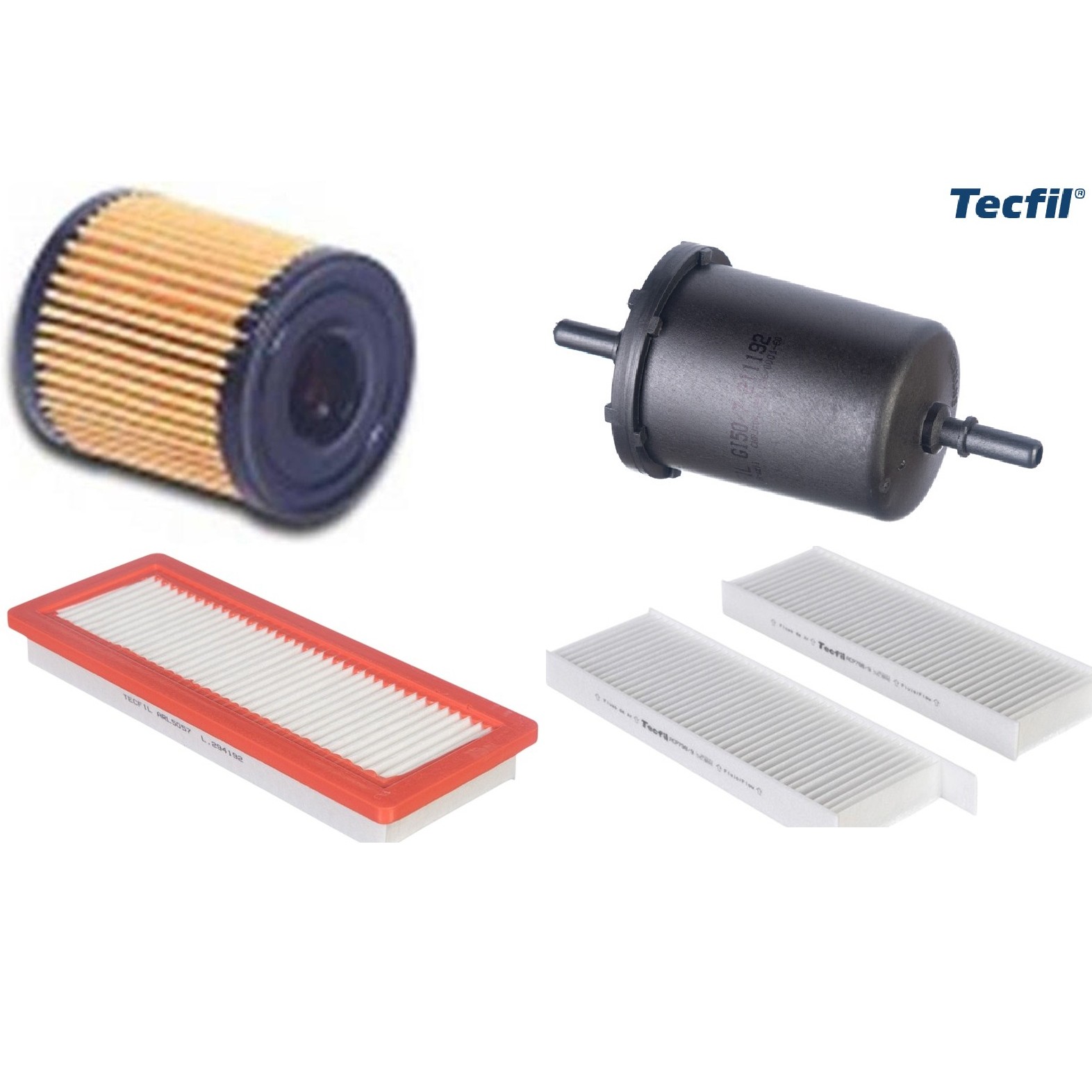 Kit Filtros de Ar do Motor, Óleo, Cabine e Combustível - Tecfil - ACP798/9 / ARL5057 / GI50/7 / PEL108