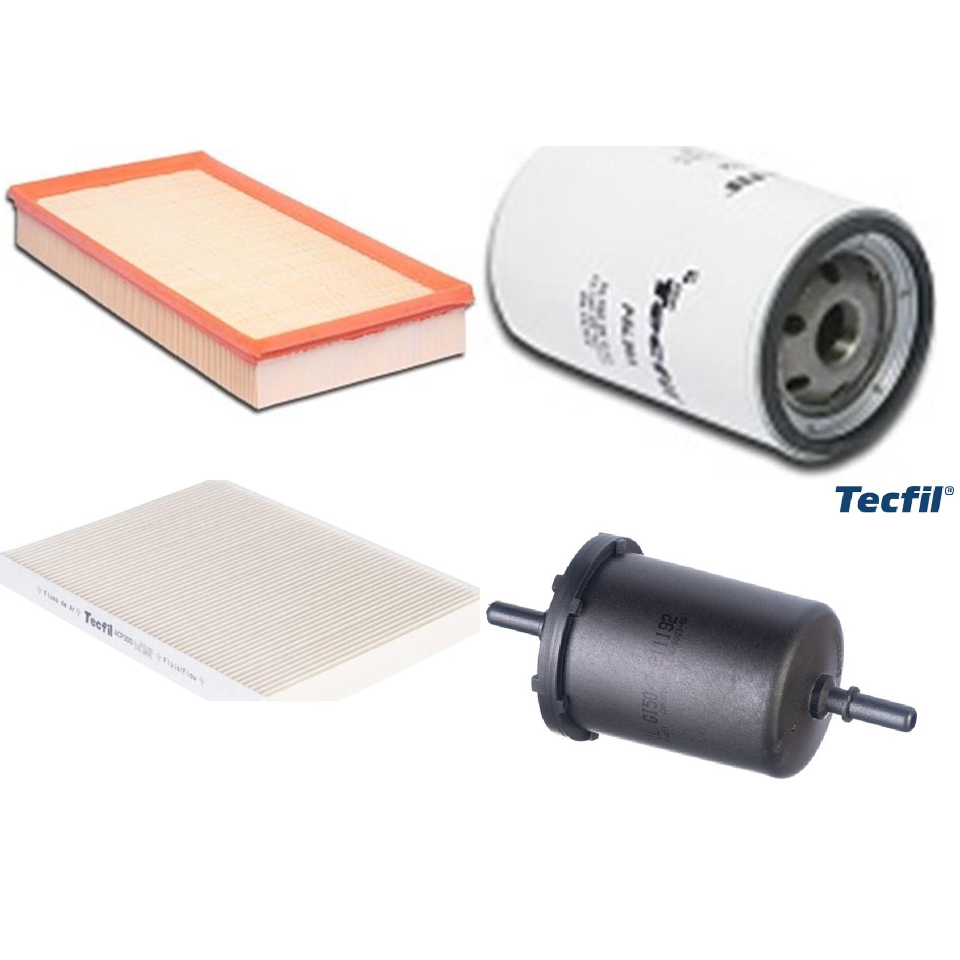 Kit Filtros de Ar do Motor, Óleo, Cabine e Combustível - Tecfil - ACP300 / ARL6093 / GI50/7 / PSL564