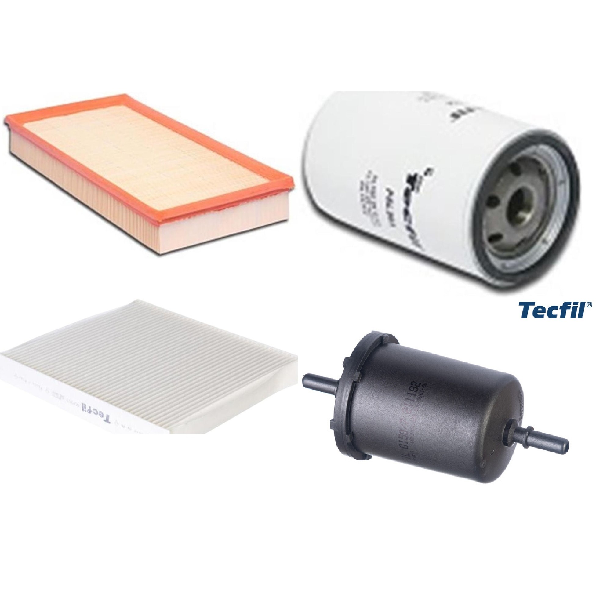 Kit Filtros de Ar do Motor, Óleo, Cabine e Combustível - Tecfil - ACP303 / ARL6093 / GI50/7 / PSL564