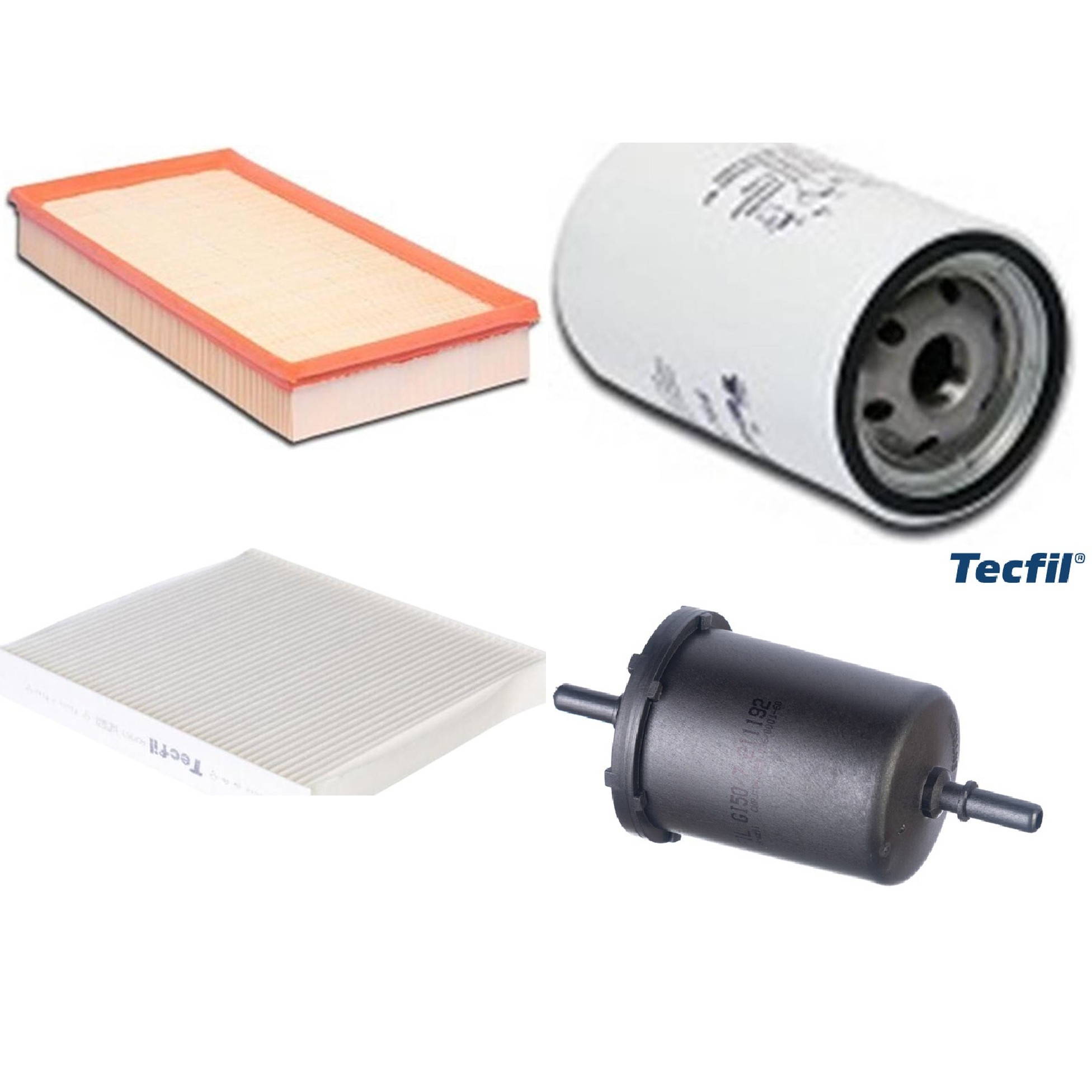 Kit Filtros de Ar do Motor, Óleo, Cabine e Combustível - Tecfil - ACP303 / ARL6093 / GI50/7 / PSL562