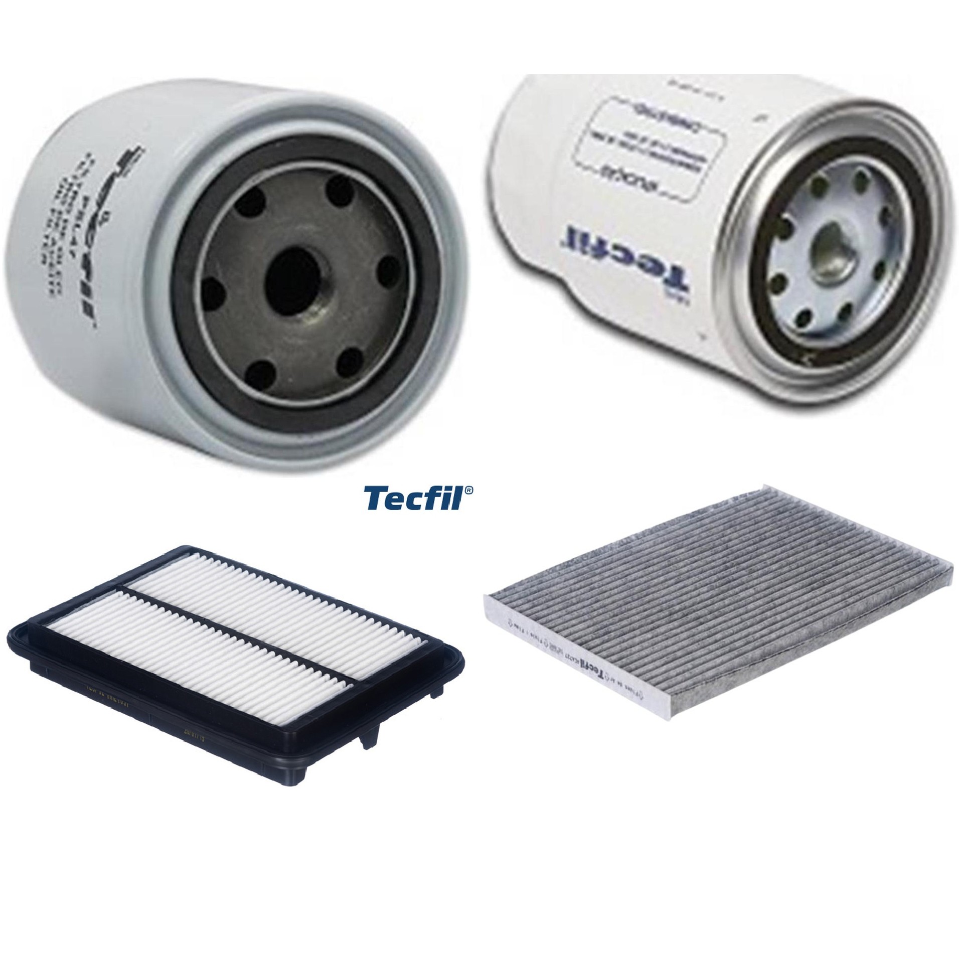 Kit Filtros de Ar do Motor, Óleo, Cabine e Combustível - Tecfil - ACA727 / ARL1657 / PSC993 / PSL47