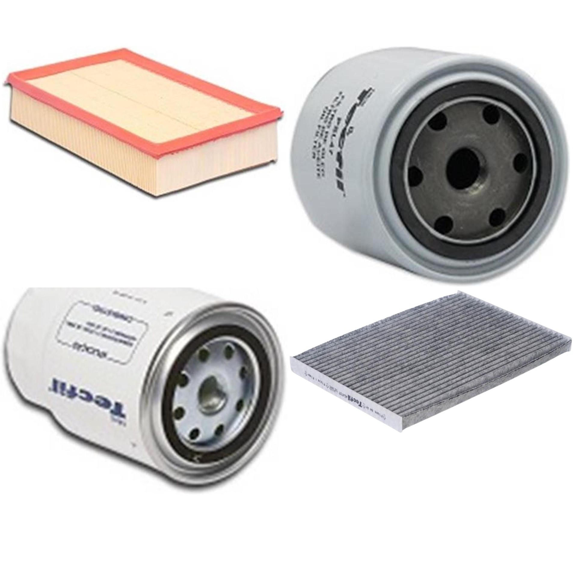 Kit Filtros de Ar do Motor, Óleo, Cabine e Combustível - Tecfil - ACA727 / ARL9600 / PSC993 / PSL47