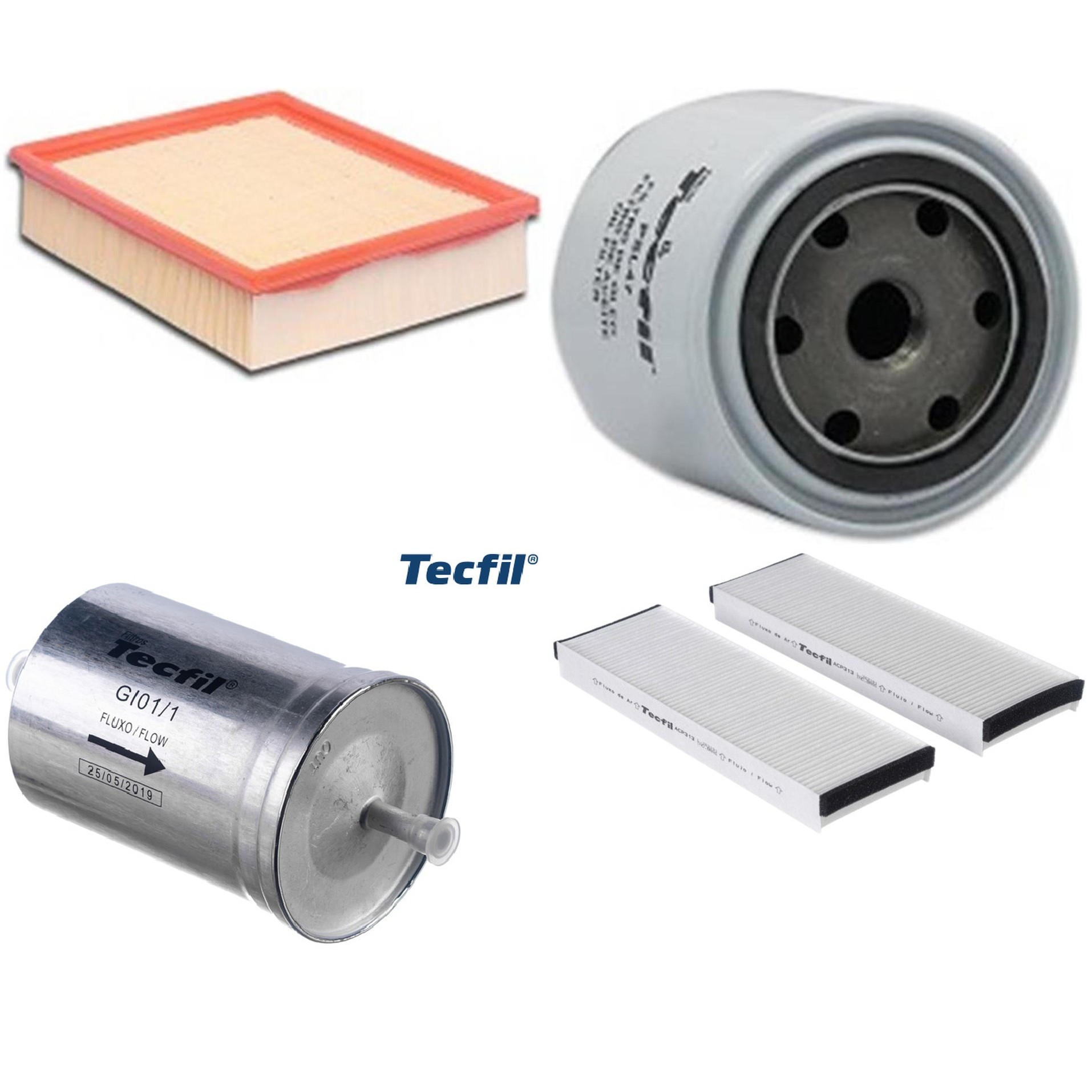 Kit Filtros de Ar do Motor, Óleo, Cabine e Combustível - Tecfil - ACP313 / ARL8837 / GI01/1 / PSL47