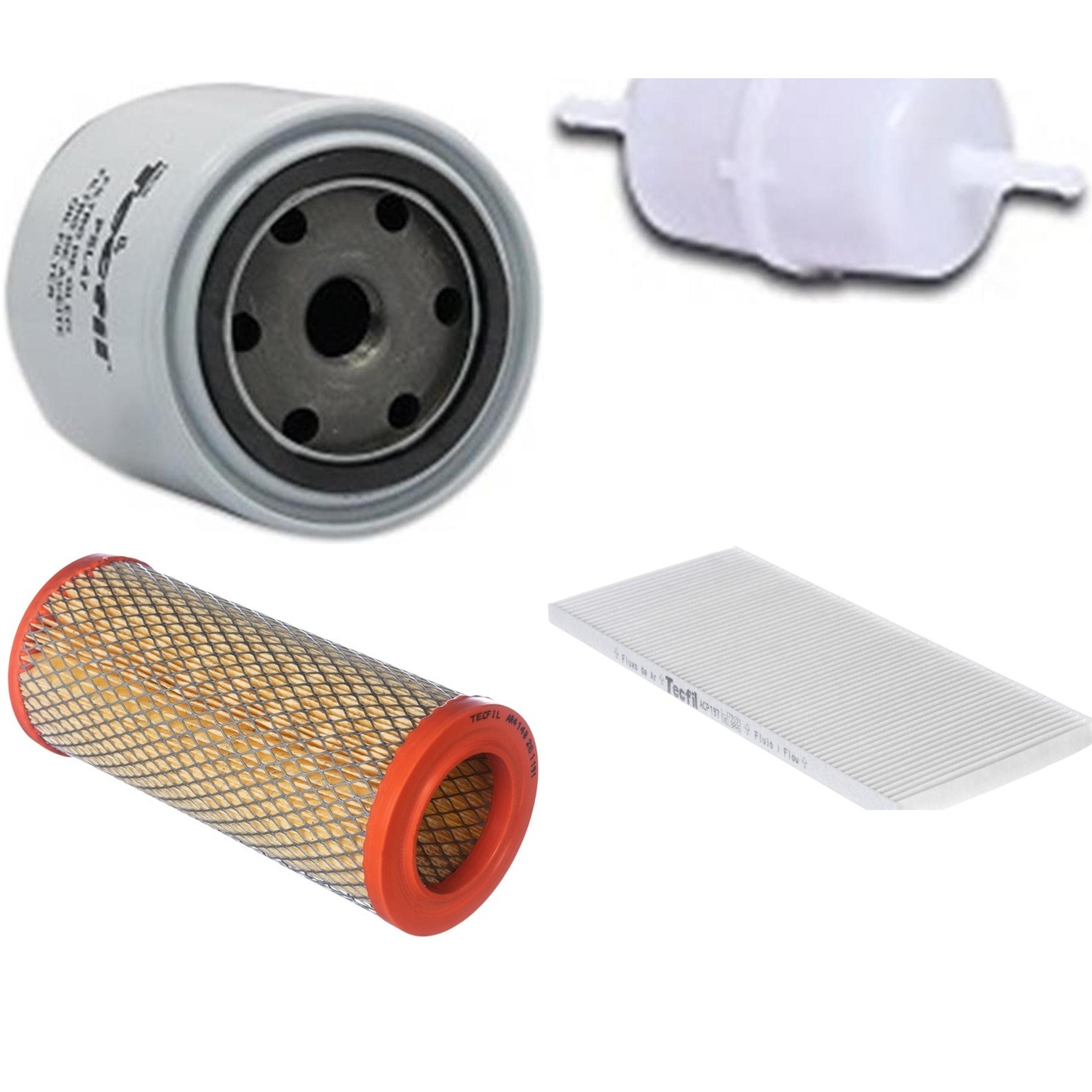 Kit Filtros de Ar do Motor, Óleo, Cabine e Combustível - Tecfil - ACP197 / AG68 / AR4148 / PSL47