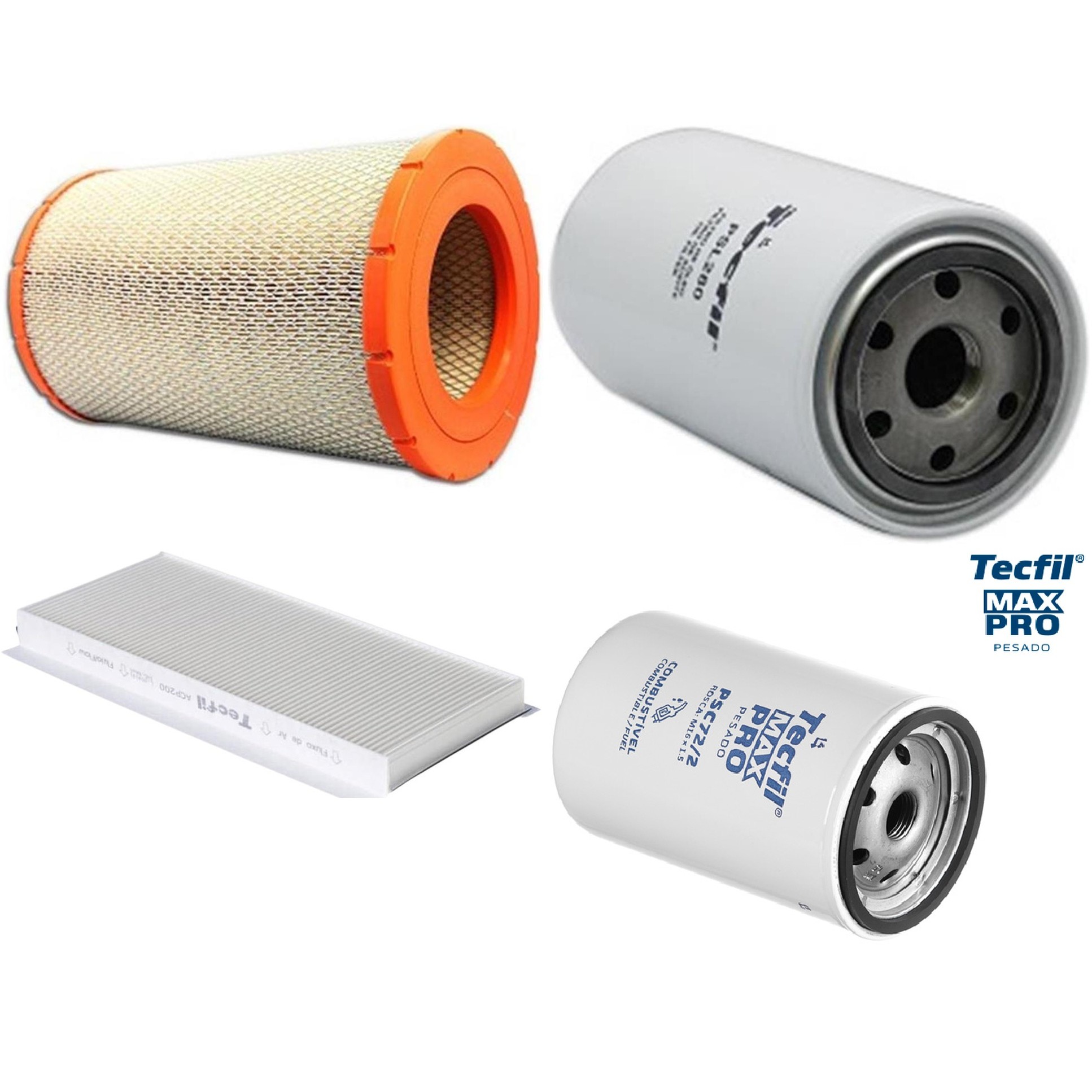 Kit Filtros de Ar do Motor, Óleo, Cabine e Combustível - Tecfil - ACP200 / ARS9839 / PSC72/2 / PSL280