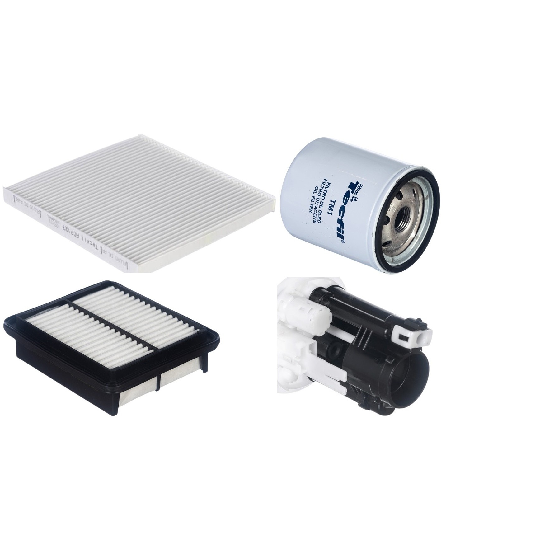 Kit Filtros de Ar do Motor, Óleo, Cabine e Combustível - Tecfil - ACP127 / ARL8823 / FBT2371 / PSL34M-(TM1)