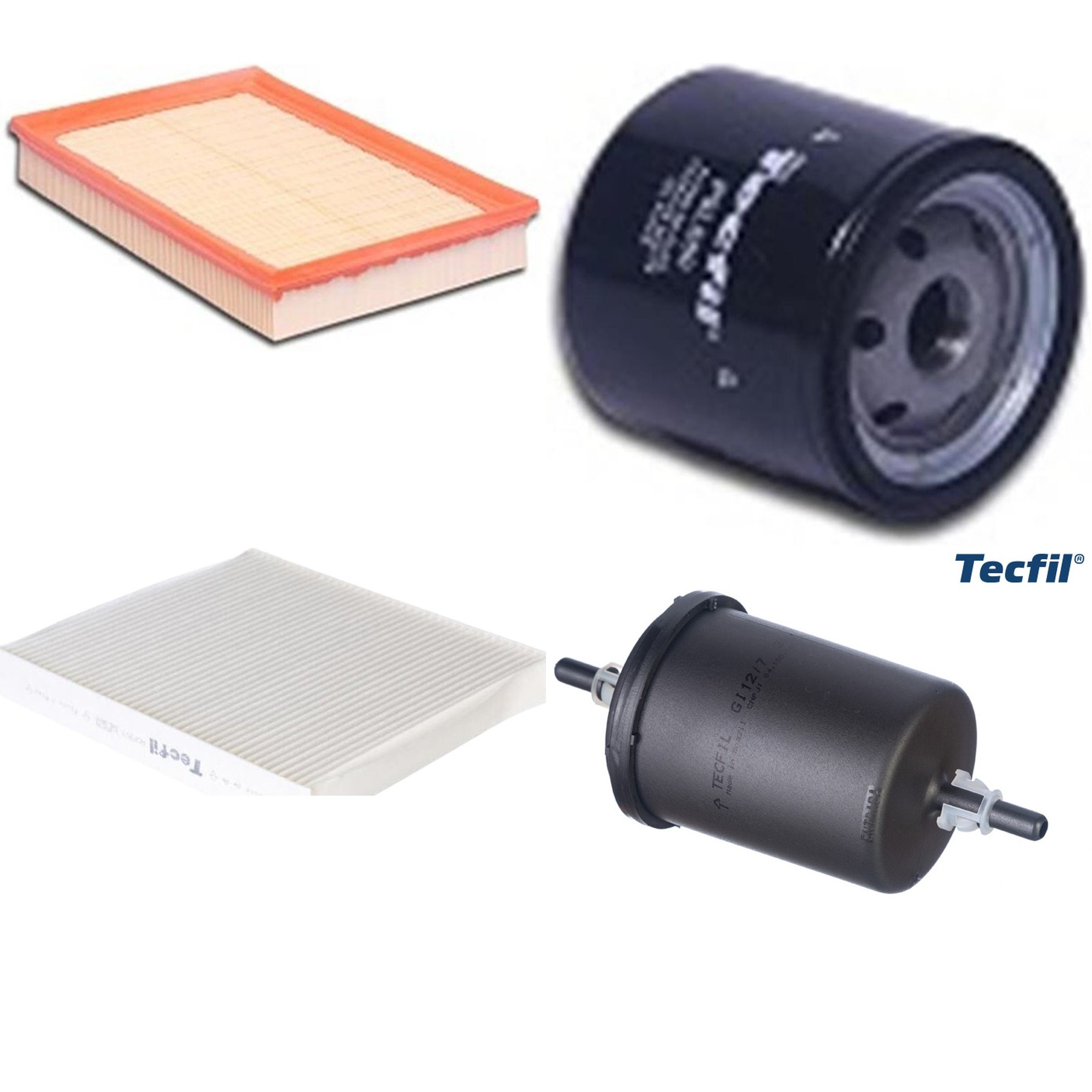 Kit Filtros de Ar do Motor, Óleo, Cabine e Combustível - Tecfil - ACP303 / ARL6095 / GI12/7 / PSL560