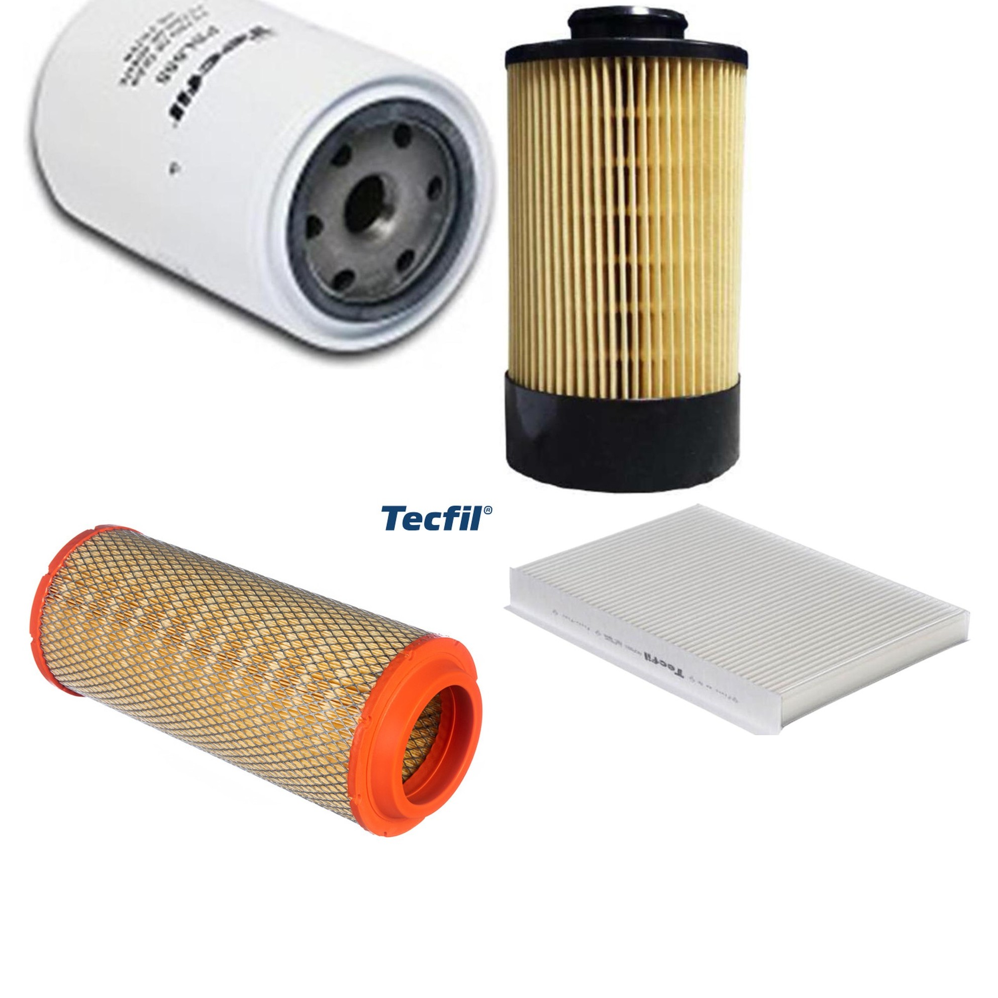 Kit Filtros de Ar do Motor, Óleo, Cabine e Combustível - Tecfil - ACP821 / ARS8234 / PEC3040 / PSL655