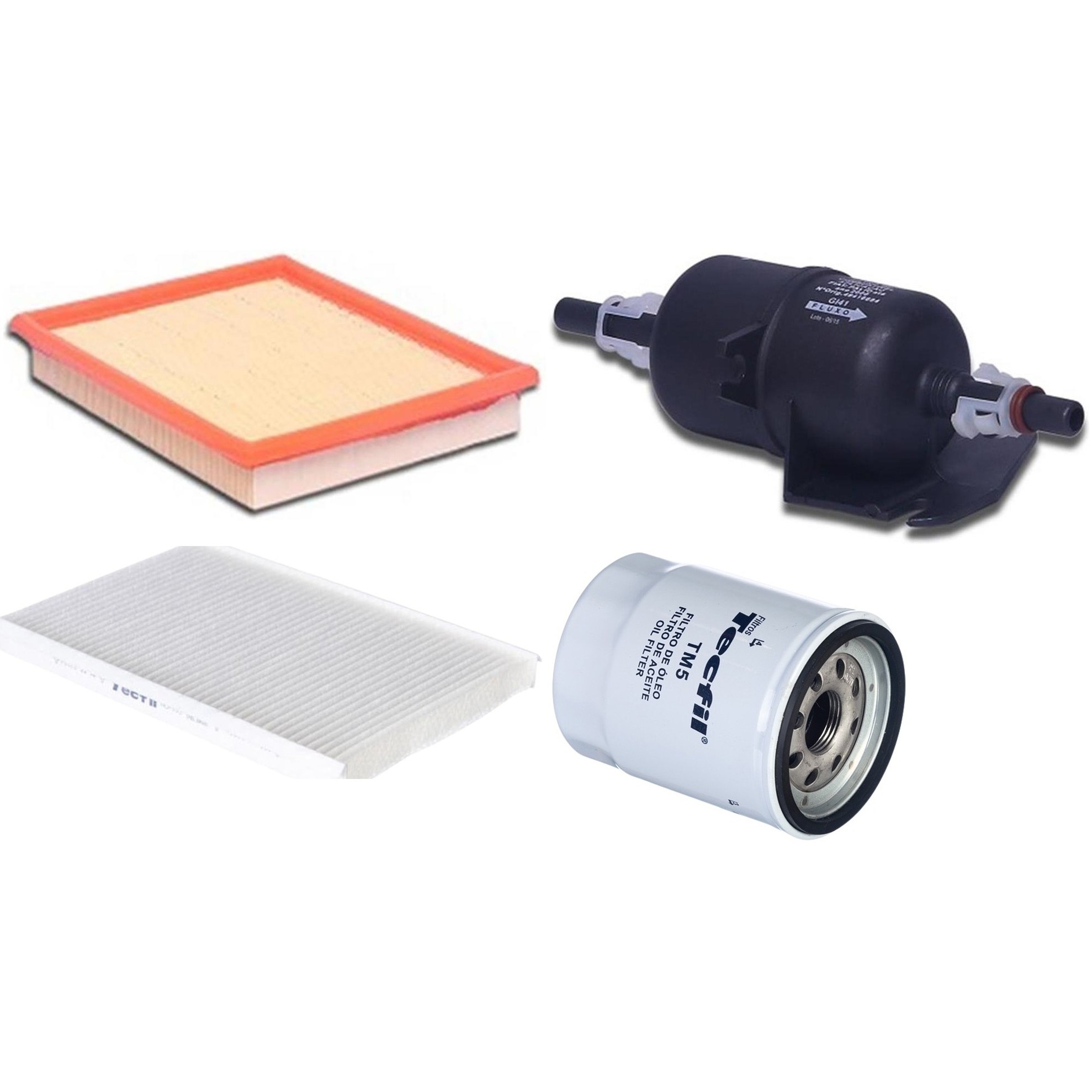 Kit Filtros de Ar do Motor, Óleo, Cabine e Combustível - Tecfil - ACP103 / ARL4150 / GI41 / PSL55M-(TM5)