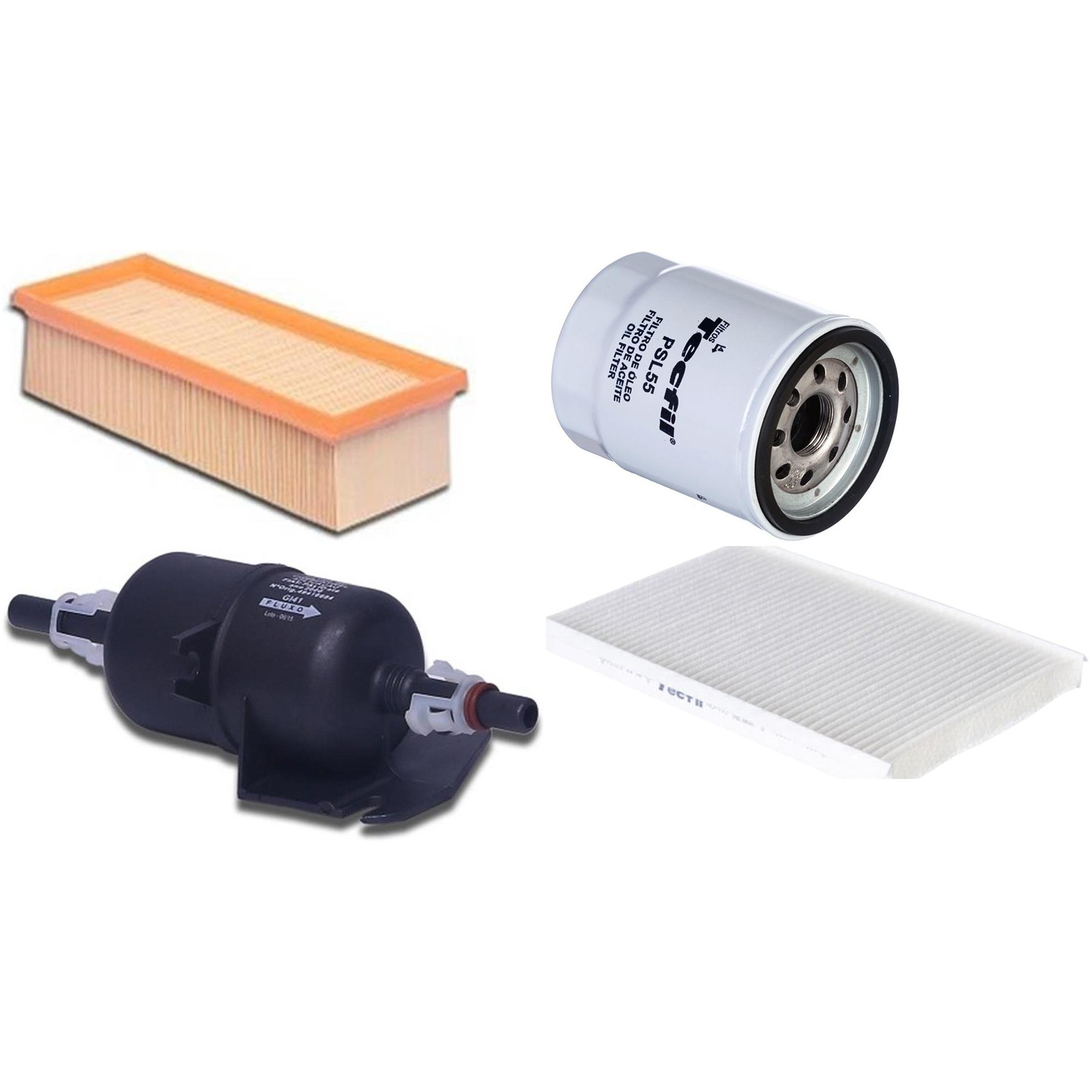 Kit Filtros de Ar do Motor, Óleo, Cabine e Combustível - Tecfil - ACP103 / ARL4152 / GI41 / PSL55