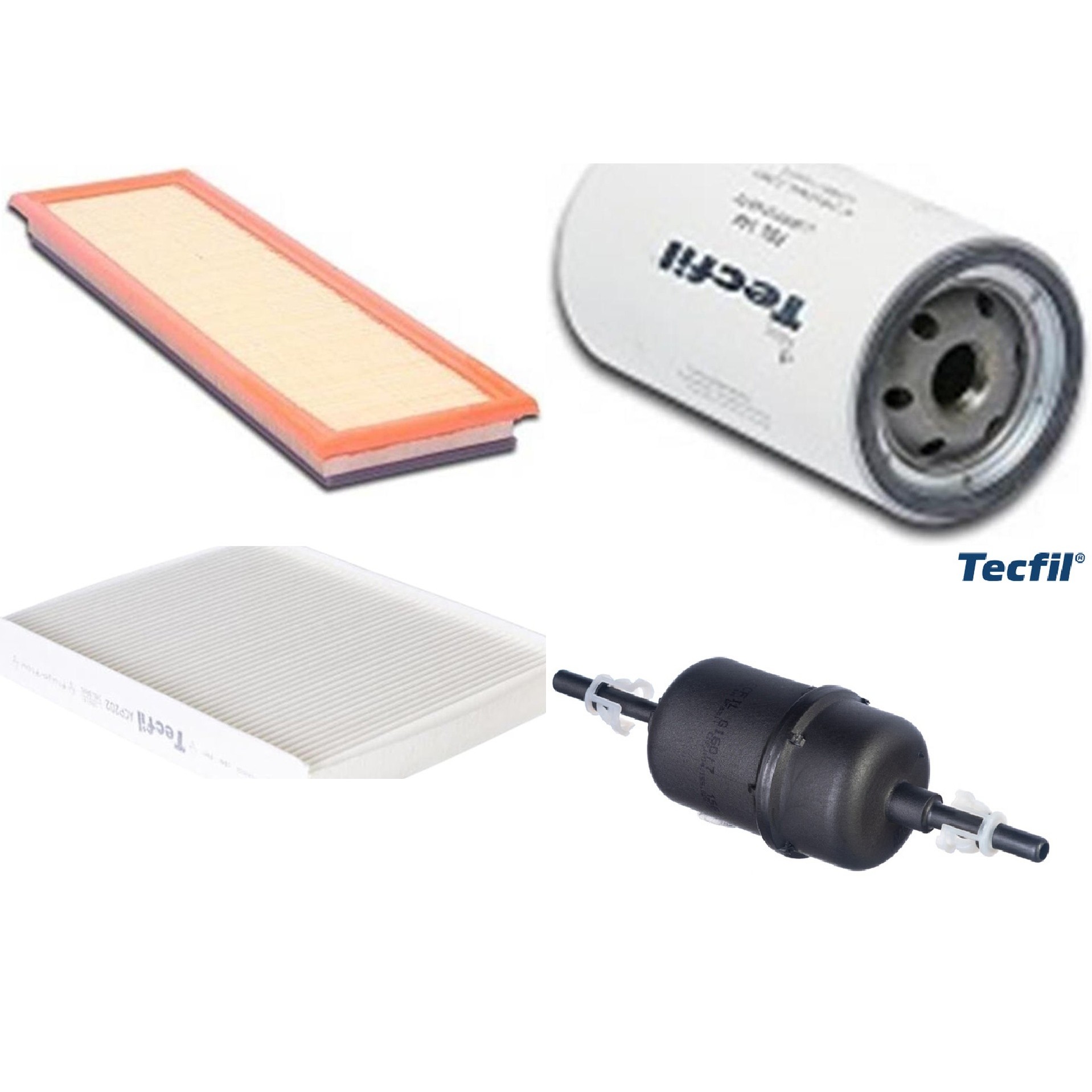 Kit Filtros de Ar do Motor, Óleo, Cabine e Combustível - Tecfil - ACP202 / ARL9608 / GI60/7 / PSL144