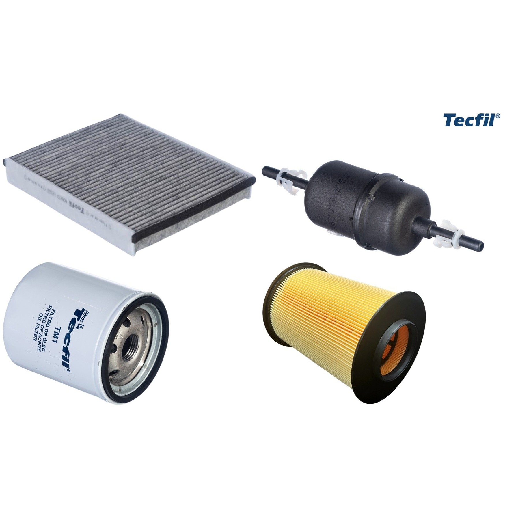 Kit Filtros de Ar do Motor, Óleo, Cabine e Combustível - Tecfil - ACA213 / ARS5196/1 / GI60/7 / PSL34M-(TM1)