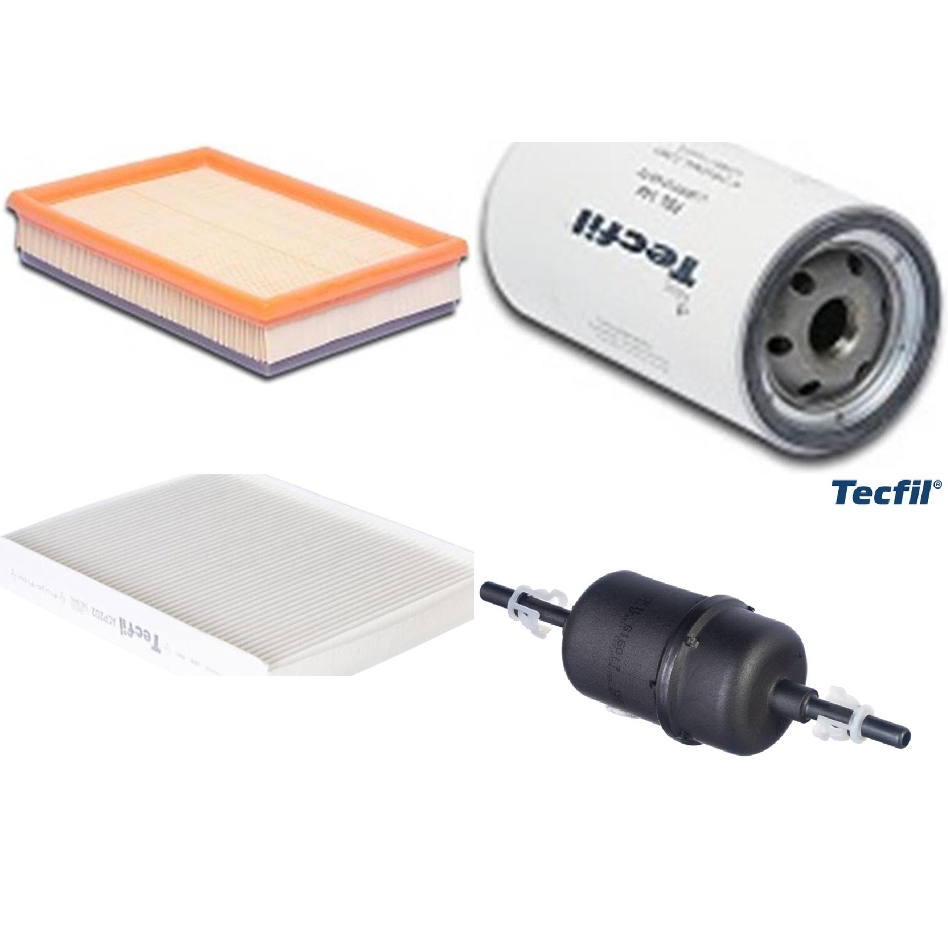Kit Filtros de Ar do Motor, Óleo, Cabine e Combustível - Tecfil - ACP202 / ARL9603 / GI60/7 / PSL144