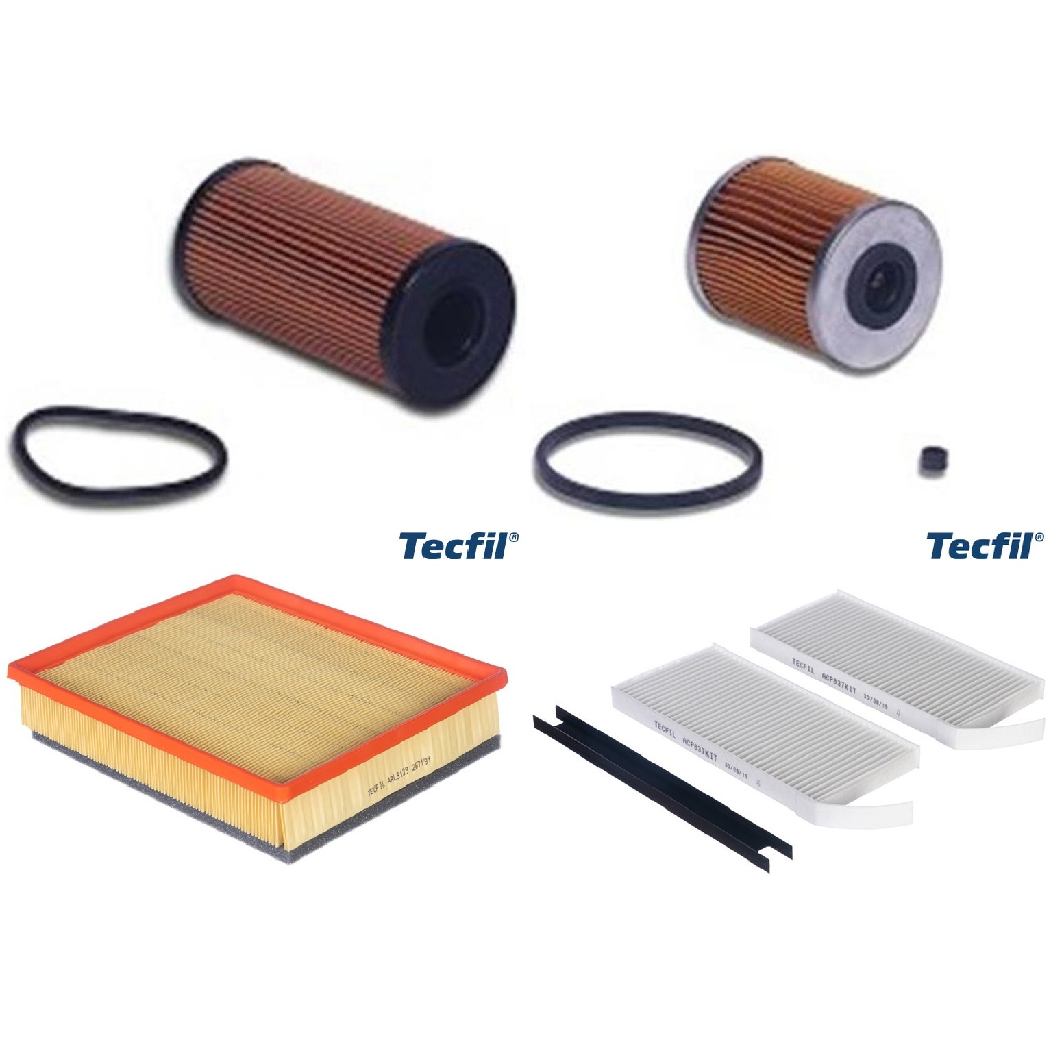 Kit Filtros de Ar do Motor, Óleo, Cabine e Combustível - Tecfil - ACP837KIT / ARL5139 / PC947 / PEL675