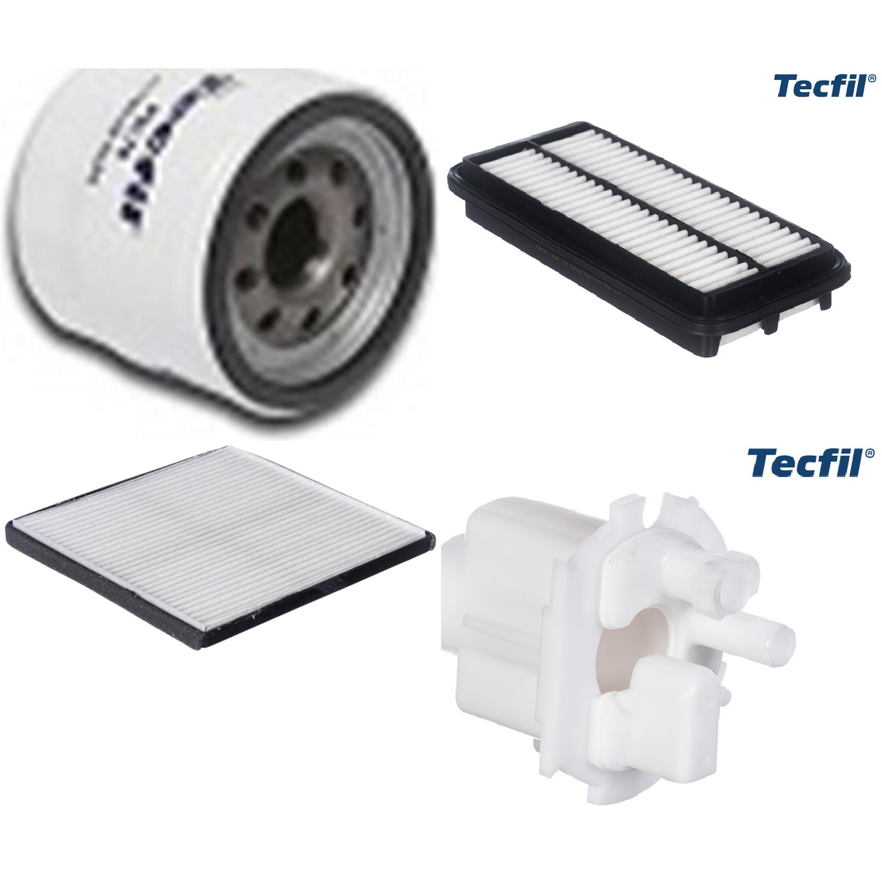 Kit Filtros de Ar do Motor, Óleo, Cabine e Combustível - Tecfil - ACP815 / ARL2346 / FBT2354 / PSL78