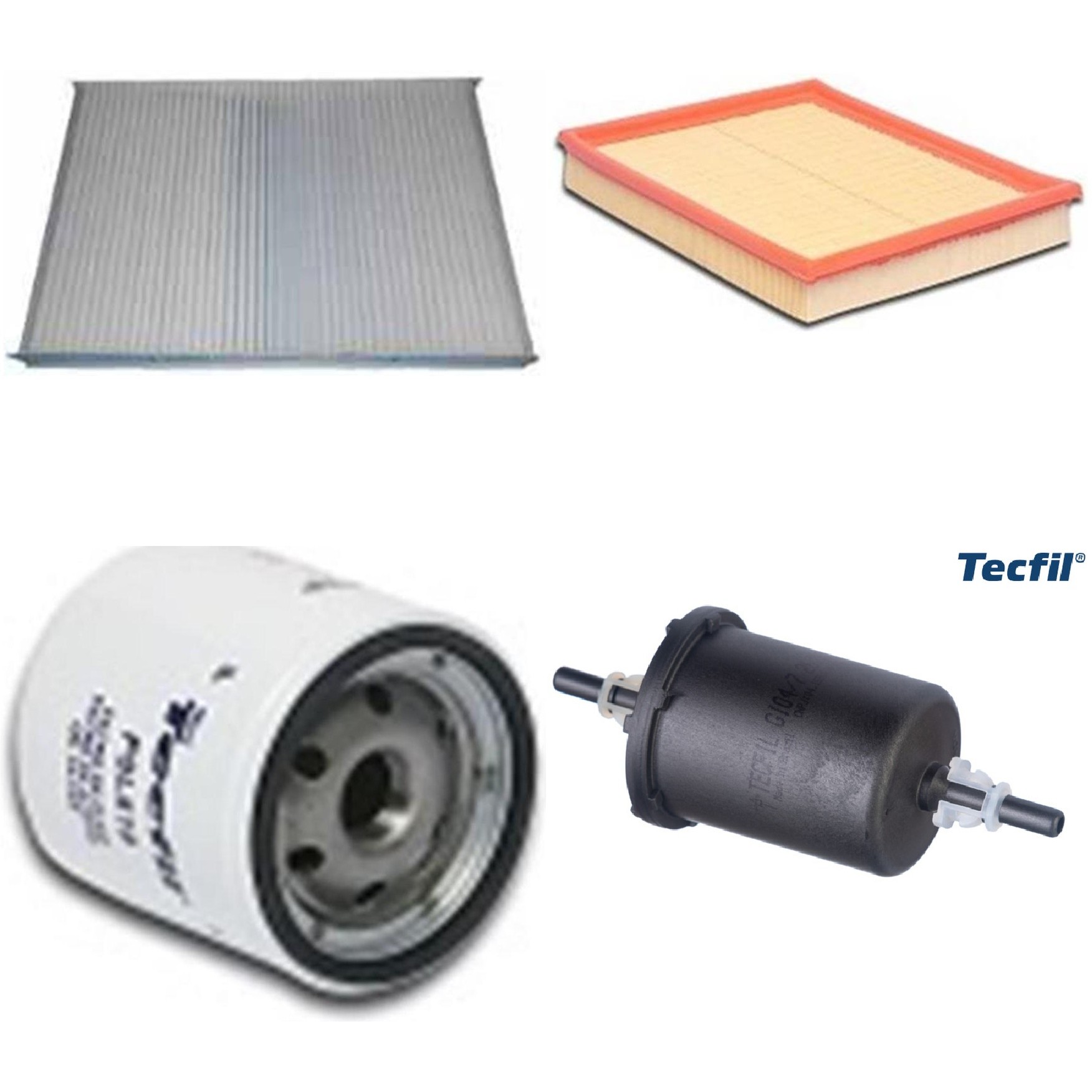 Kit Filtros de Ar do Motor, Óleo, Cabine e Combustível - Tecfil - ACP001 / ARL8840 / GI04/7 / PSL619