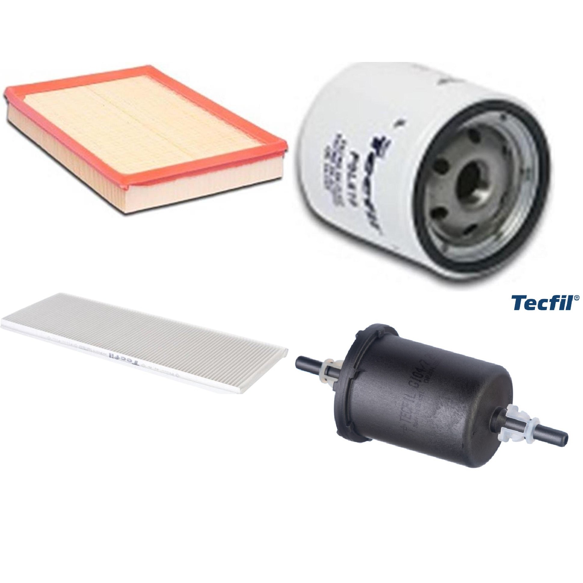 Kit Filtros de Ar do Motor, Óleo, Cabine e Combustível - Tecfil - ACP003 / ARL8825 / GI04/7 / PSL619