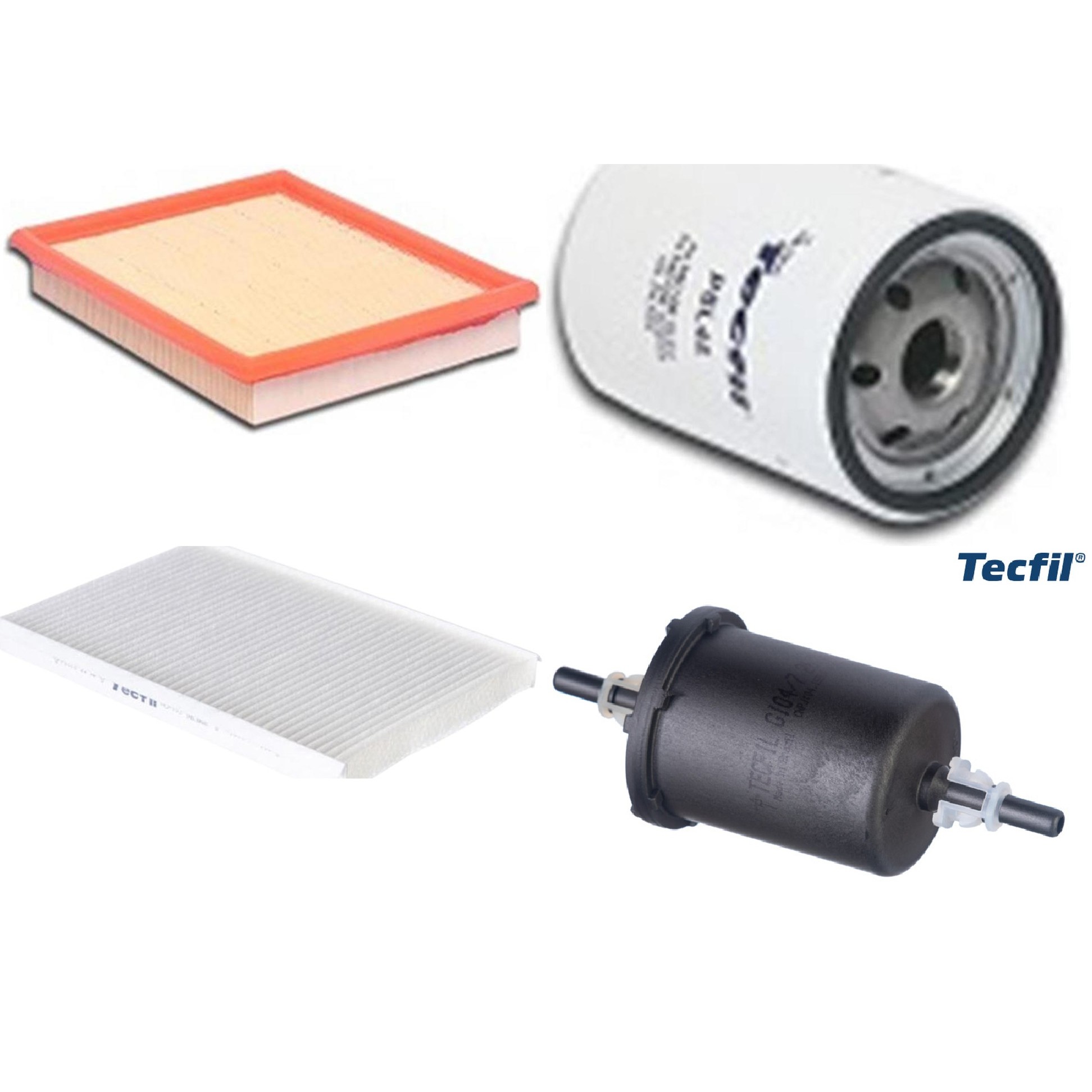 Kit Filtros de Ar do Motor, Óleo, Cabine e Combustível - Tecfil - ACP103 / ARL4150 / GI04/7 / PSL45