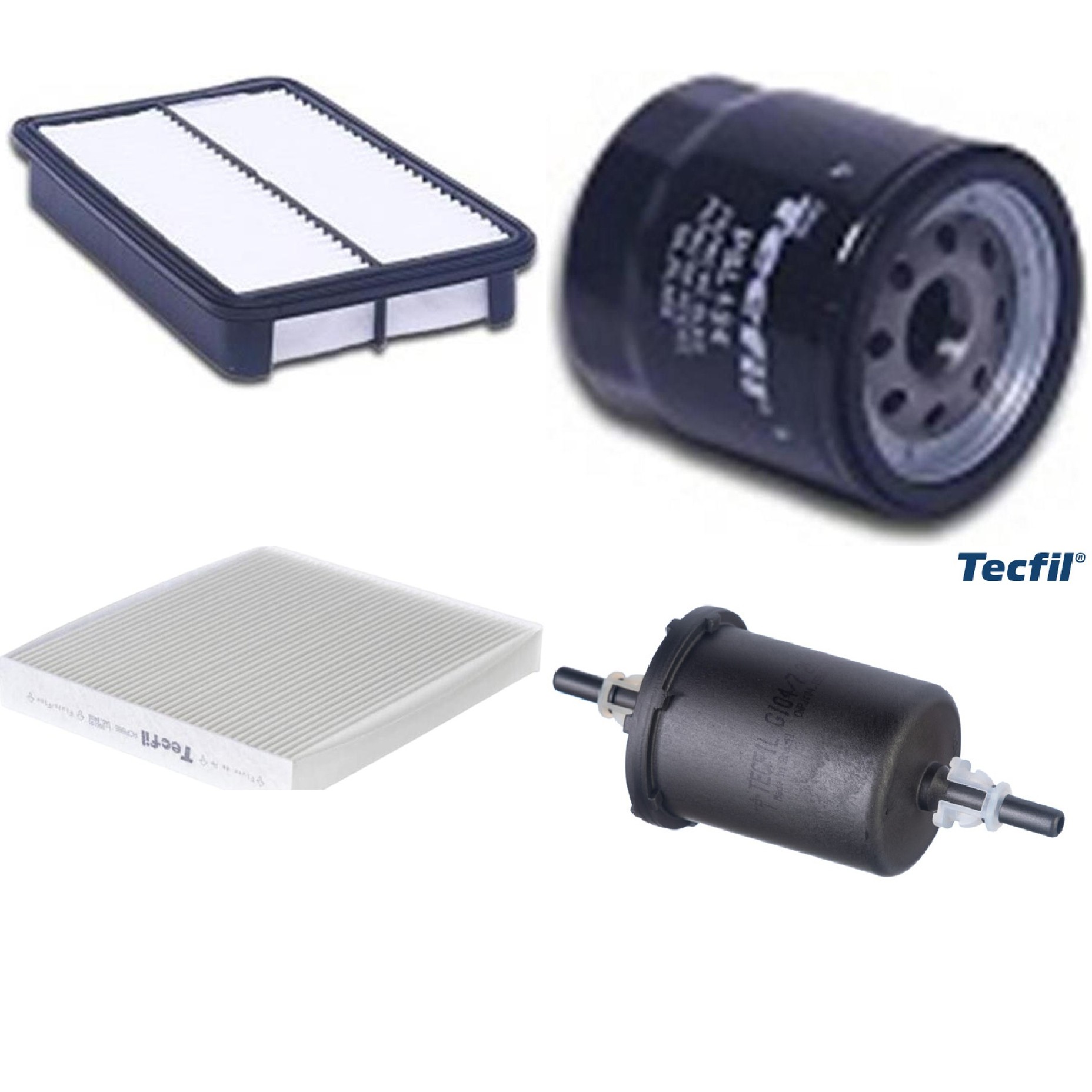 Kit Filtros de Ar do Motor, Óleo, Cabine e Combustível - Tecfil - ACP886 / ARL5070 / GI04/7 / PSL134