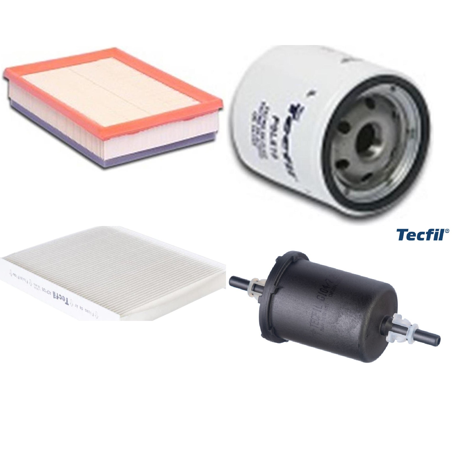 Kit Filtros de Ar do Motor, Óleo, Cabine e Combustível - Tecfil - ACP126 / ARL8830 / GI04/7 / PSL619