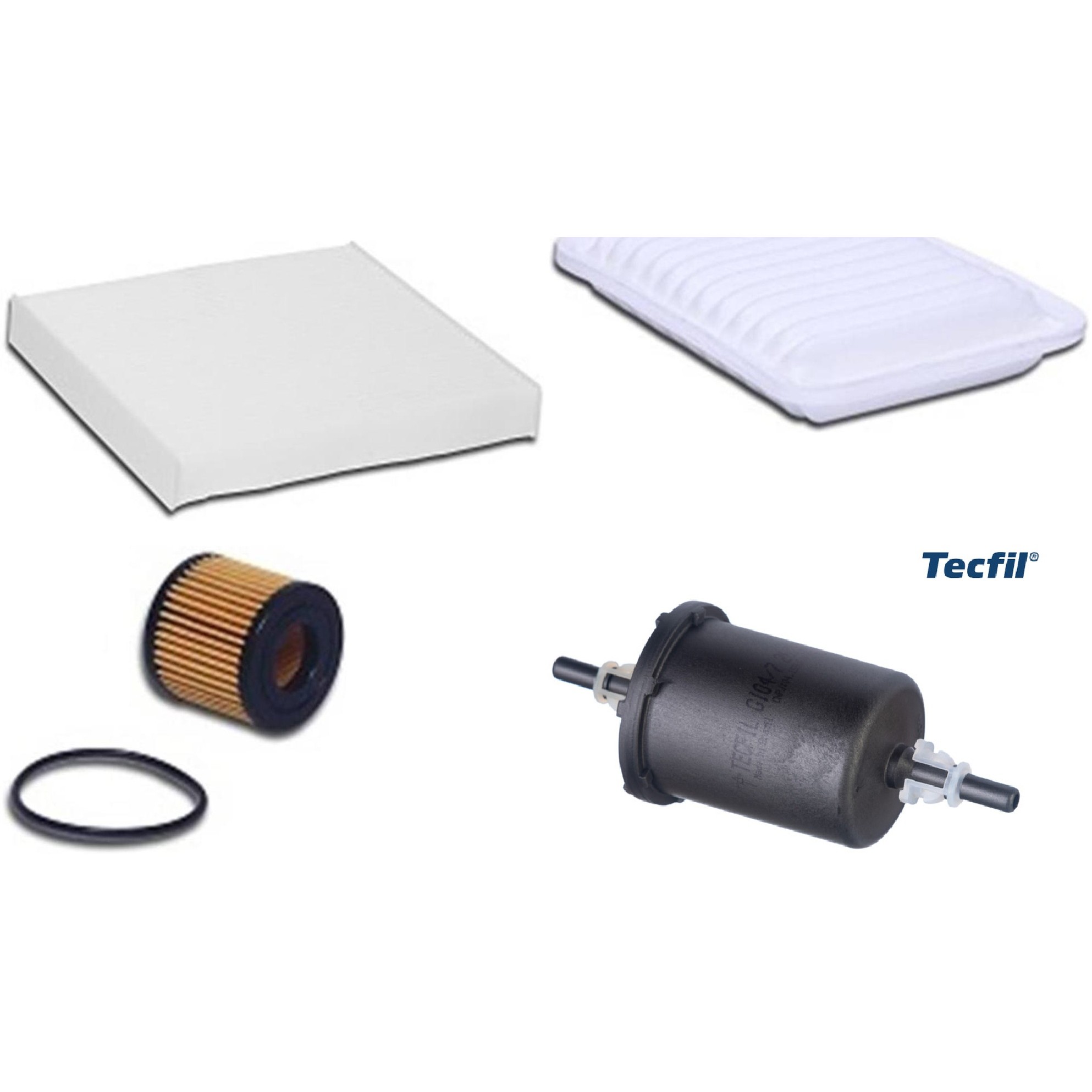 Kit Filtros de Ar do Motor, Óleo, Cabine e Combustível - Tecfil - ACP887 / ARL2203 / GI04/7 / PEL803