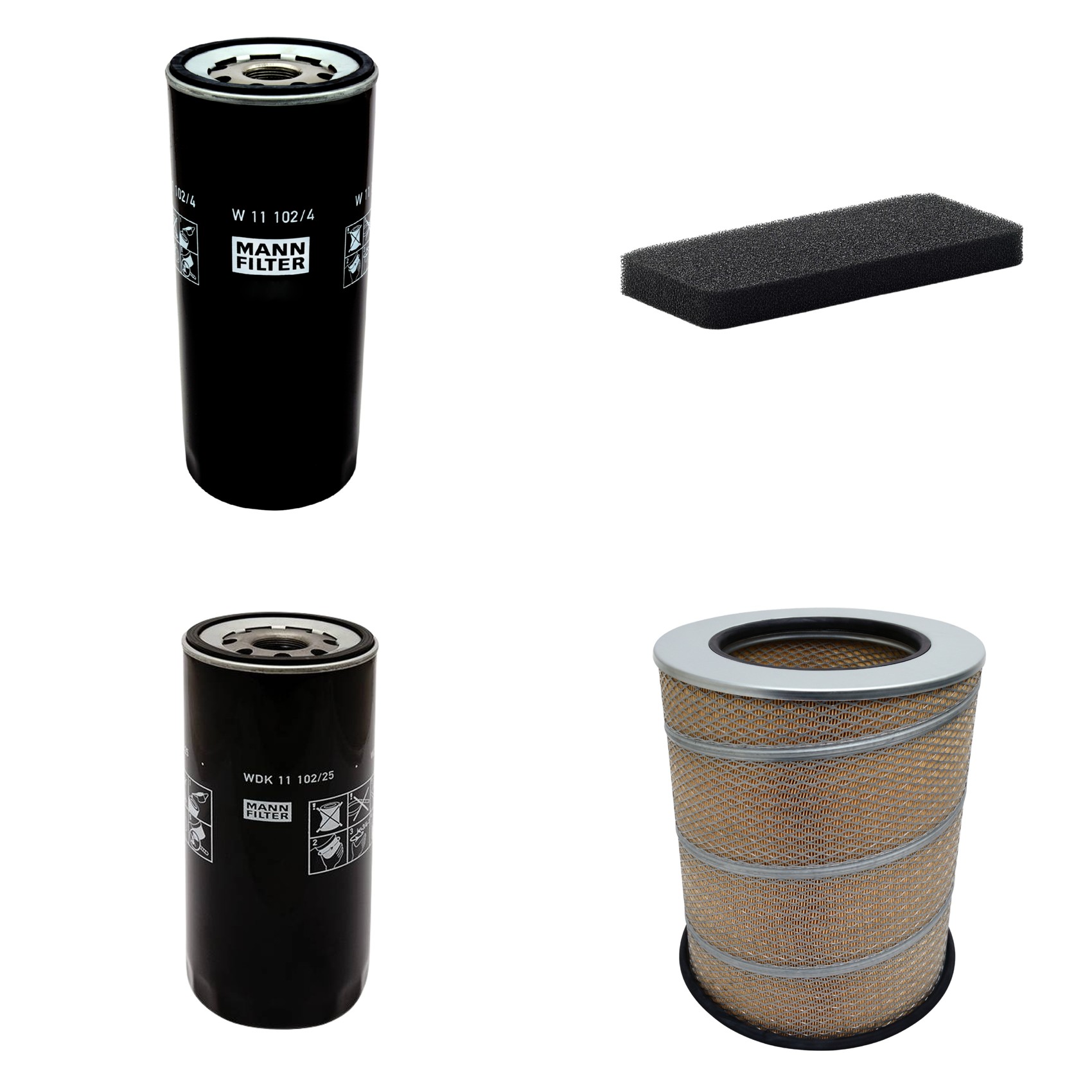 Kit Filtros de Ar Combustível Cabine Ar Condicionado Óleo - Mann-Filter - C341500 - CU2101 - W11102/4 - WDK11102/25