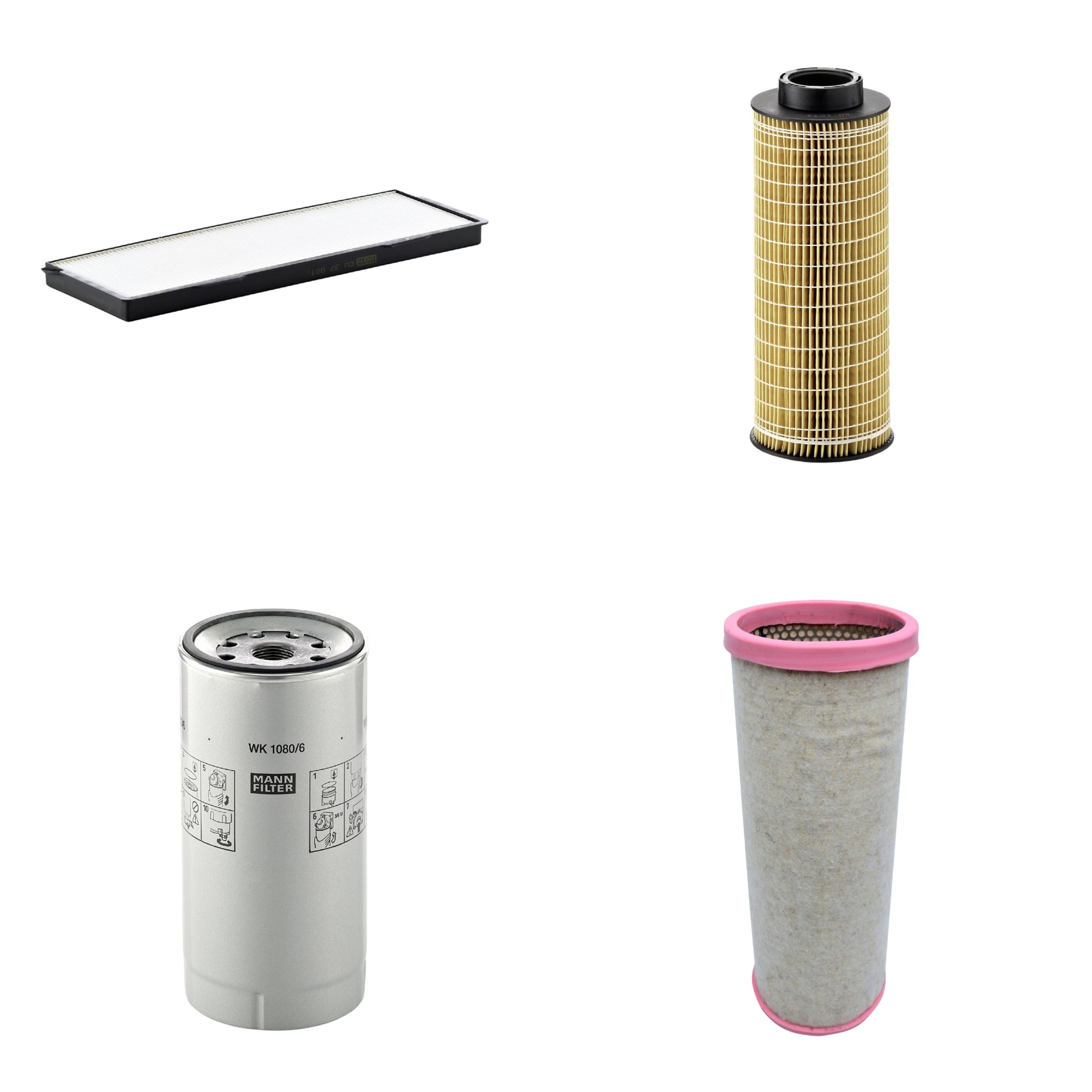 Kit Filtros de Ar Combustível Cabine Ar Condicionado Óleo - Mann-Filter - CF1711 - CU37001 - HU1072x - WK1080/6X