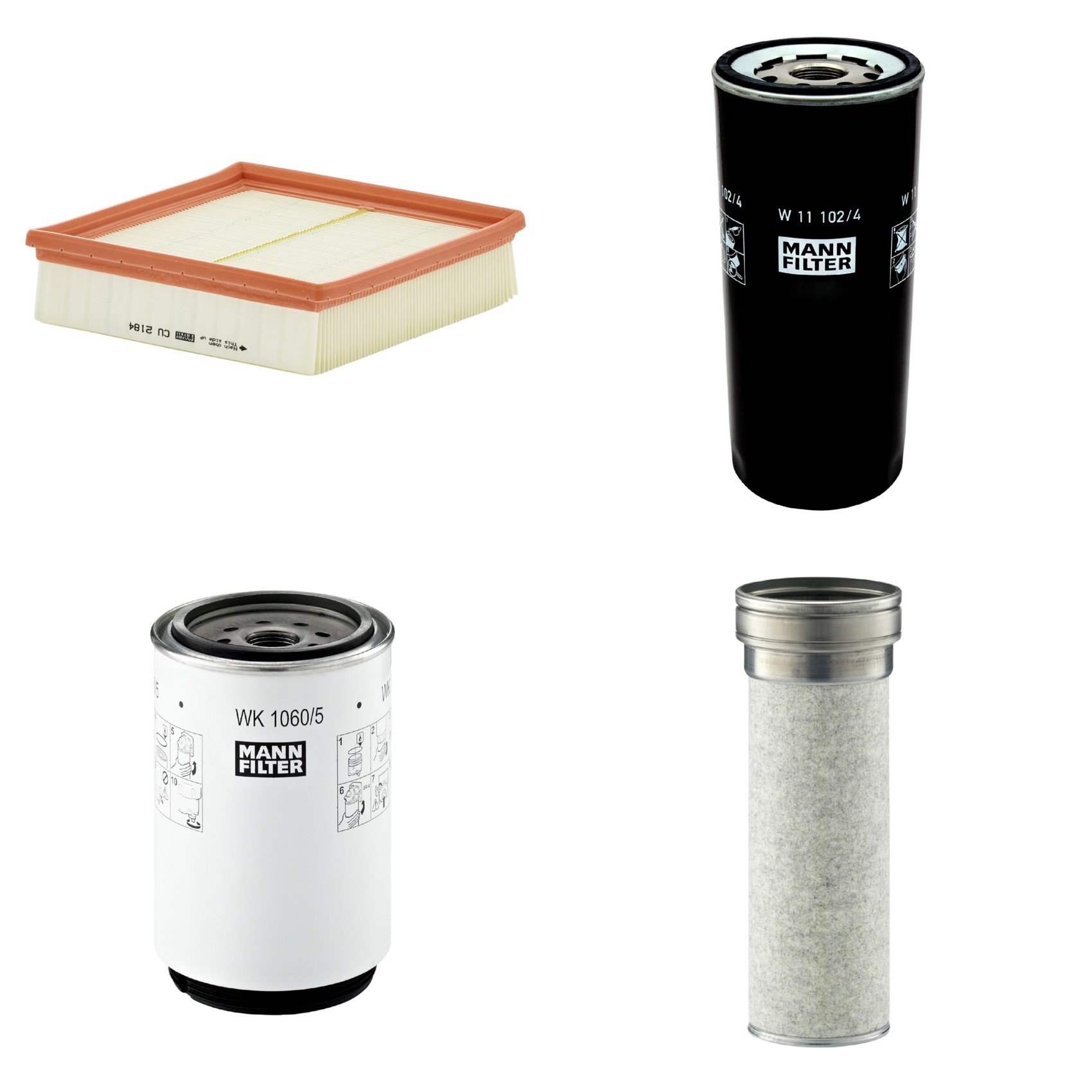 Kit Filtros de Ar Combustível Cabine Ar Condicionado Óleo - Mann-Filter - CF1510/1 - CU2184 - W11102/4 - WK1060/5x