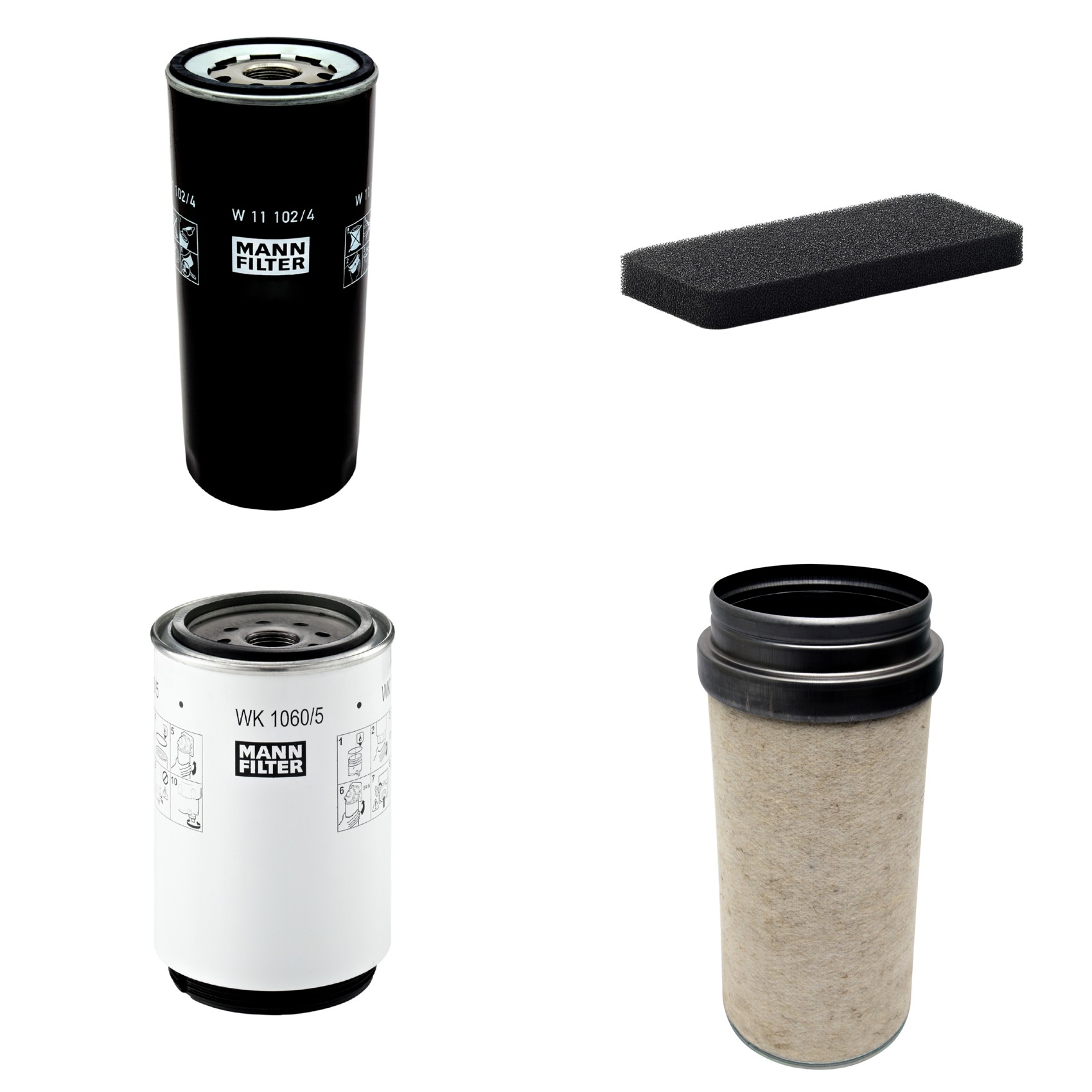 Kit Filtros de Ar Combustível Cabine Ar Condicionado Óleo - Mann-Filter - CF2000 - CU2101 - W11102/4 - WK1060/5x