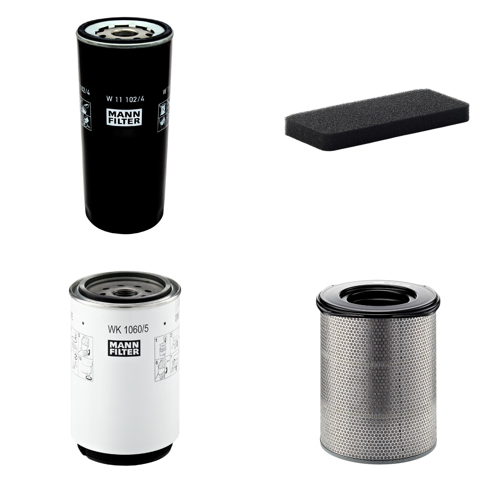 Kit Filtros de Ar Combustível Cabine Ar Condicionado Óleo - Mann-Filter - C321500 - CU2101 - W11102/4 - WK1060/5x