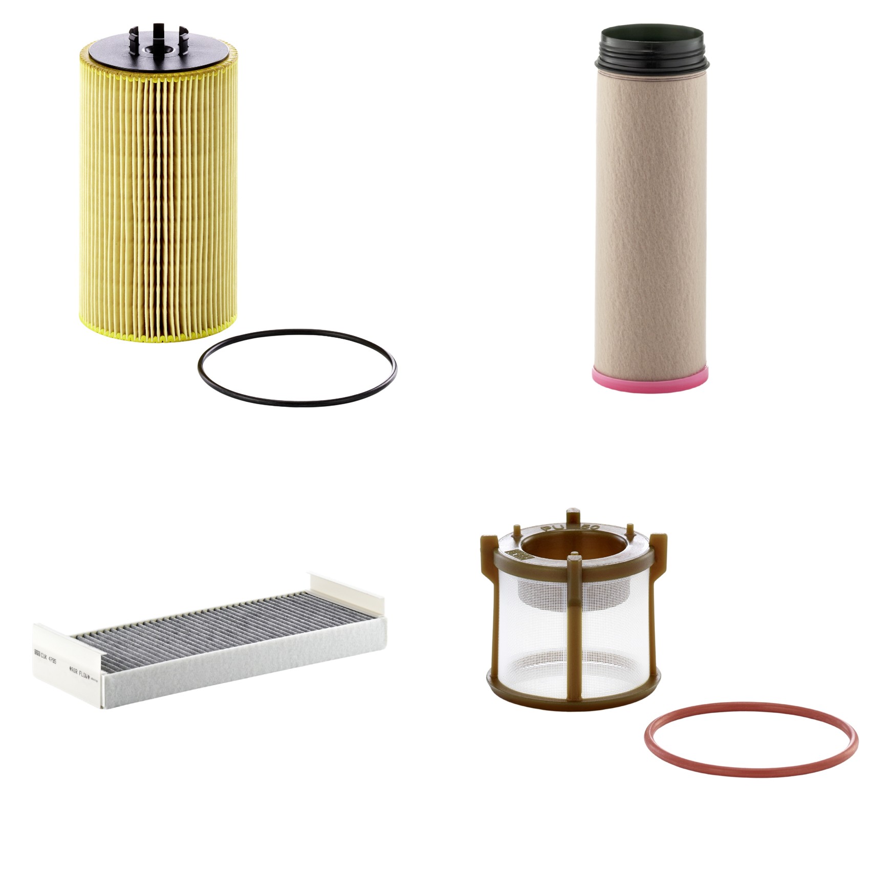 Kit Filtros de Ar Combustível Cabine Ar Condicionado Óleo - Mann-Filter - CF1640 - CUK4795 - HU13125/3x - PU50z