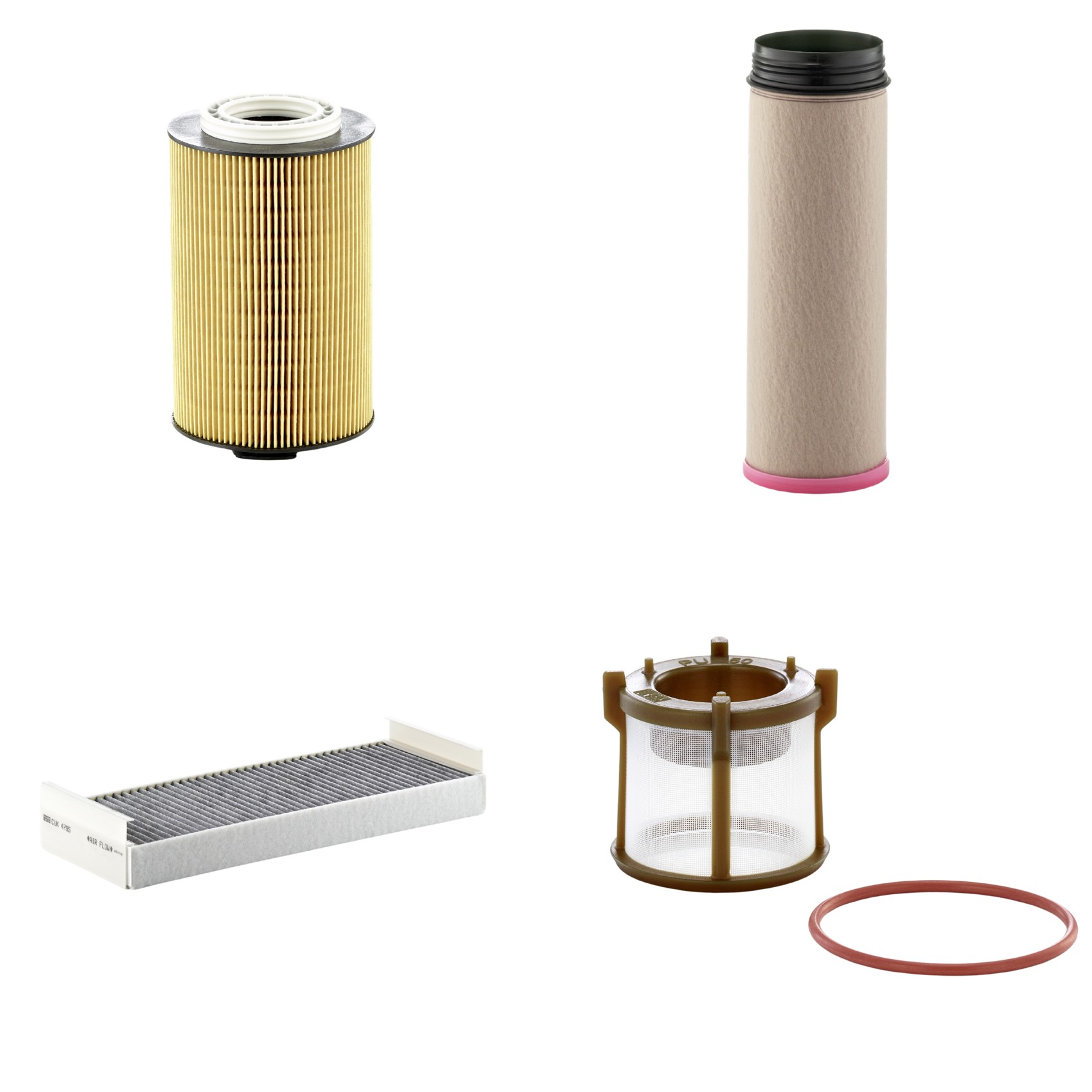 Kit Filtros de Ar Combustível Cabine Ar Condicionado Óleo - Mann-Filter - CF1640 - CUK4795 - HU1291/1Z - PU50z