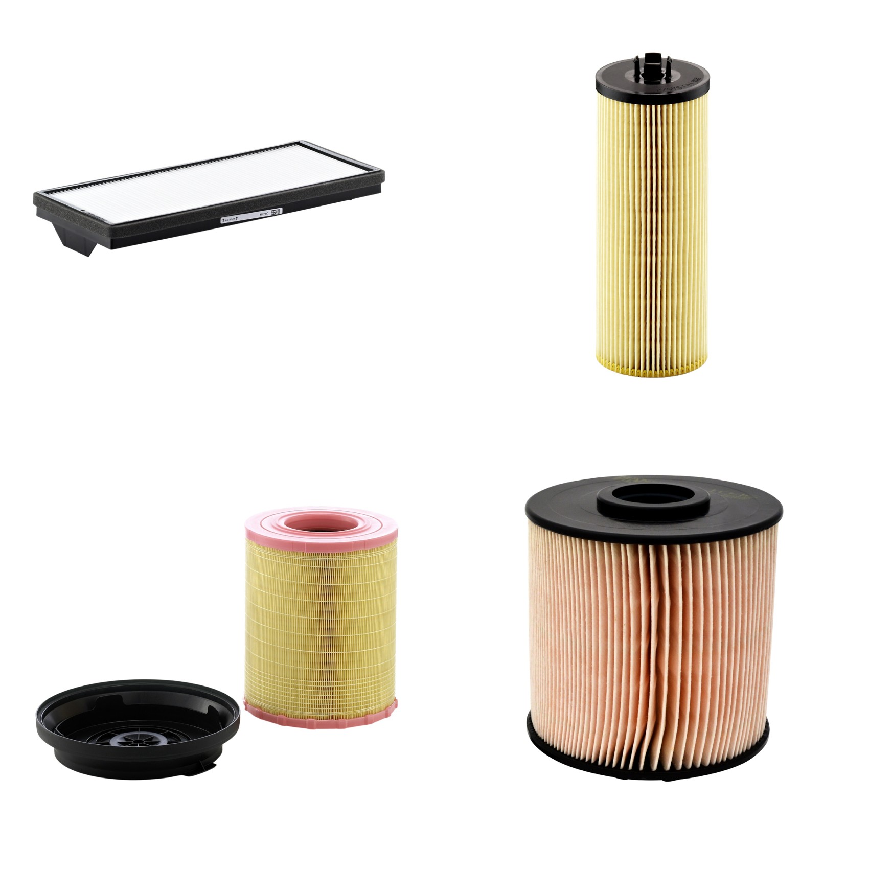 Kit Filtros de Ar Combustível Cabine Ar Condicionado Óleo - Mann-Filter - C29010KIT - CU4469 - HU945/2x - PU1046x