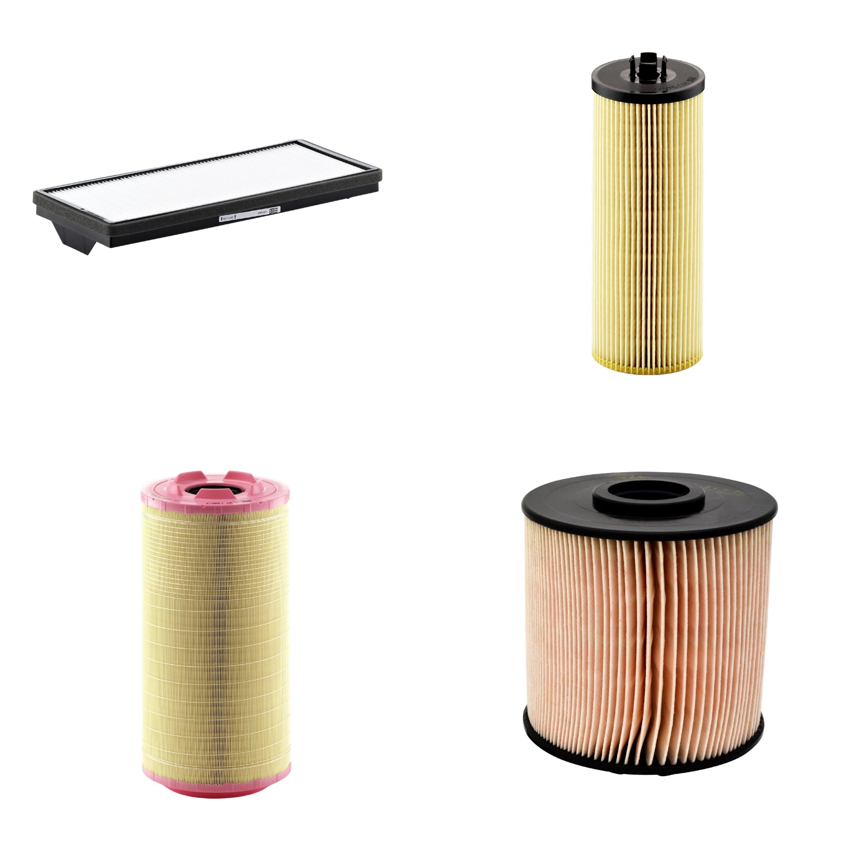Kit Filtros de Ar Combustível Cabine Ar Condicionado Óleo - Mann-Filter - C271320/3 - CU4469 - HU945/2x - PU1046x