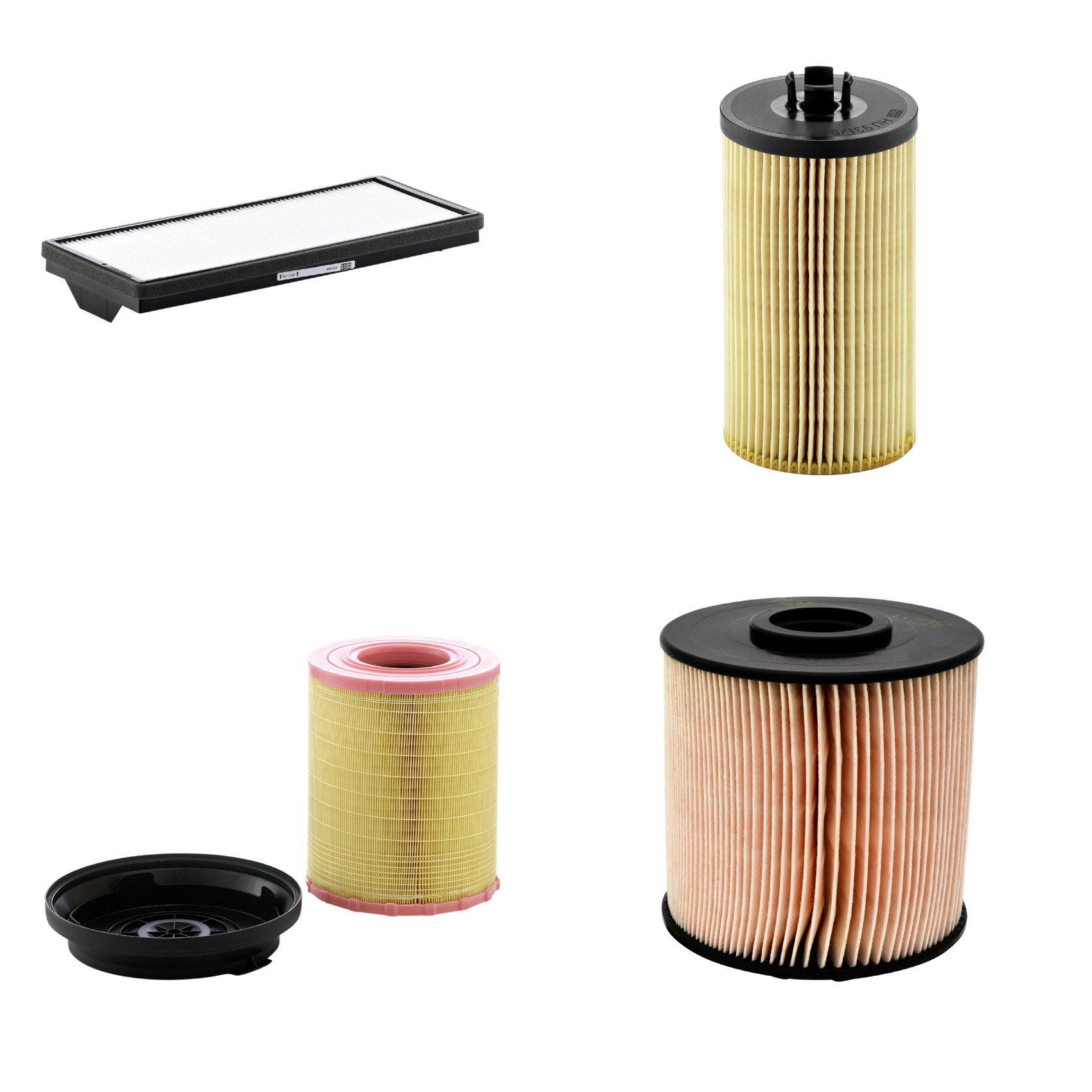 Kit Filtros de Ar Combustível Cabine Ar Condicionado Óleo - Mann-Filter - C29010KIT - CU4469 - HU931/5x - PU1046x