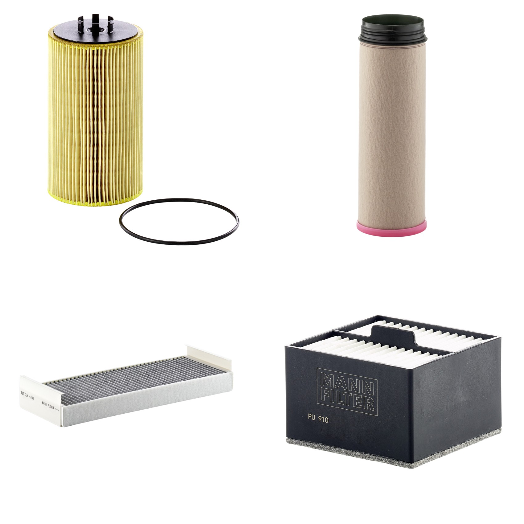 Kit Filtros de Ar Combustível Cabine Ar Condicionado Óleo - Mann-Filter - CF1640 - CUK4795 - HU13125/3x - PU910