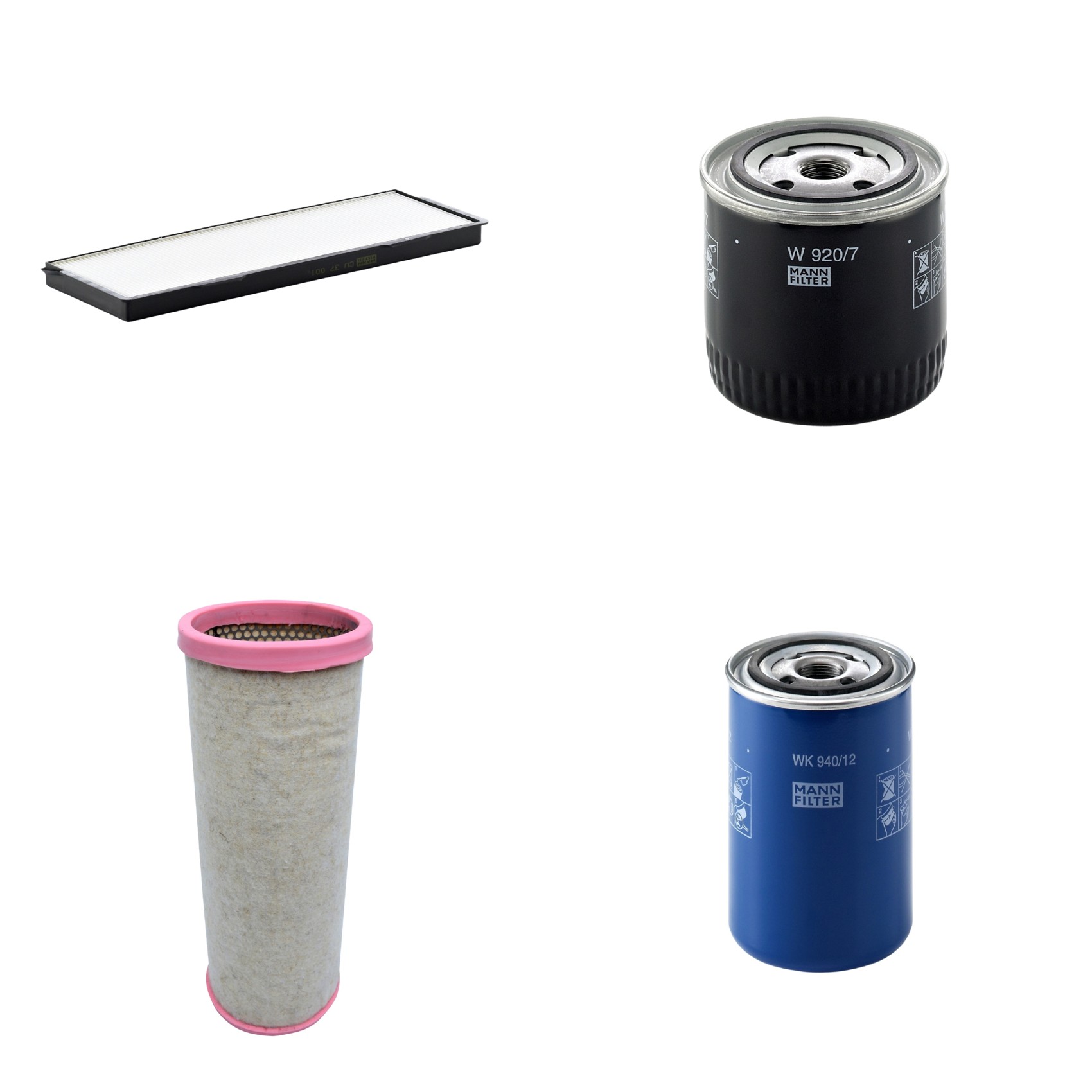 Kit Filtros de Ar Combustível Cabine Ar Condicionado Óleo - Mann-Filter - CF1711 - CU37001 - W920/7 - WK940/12