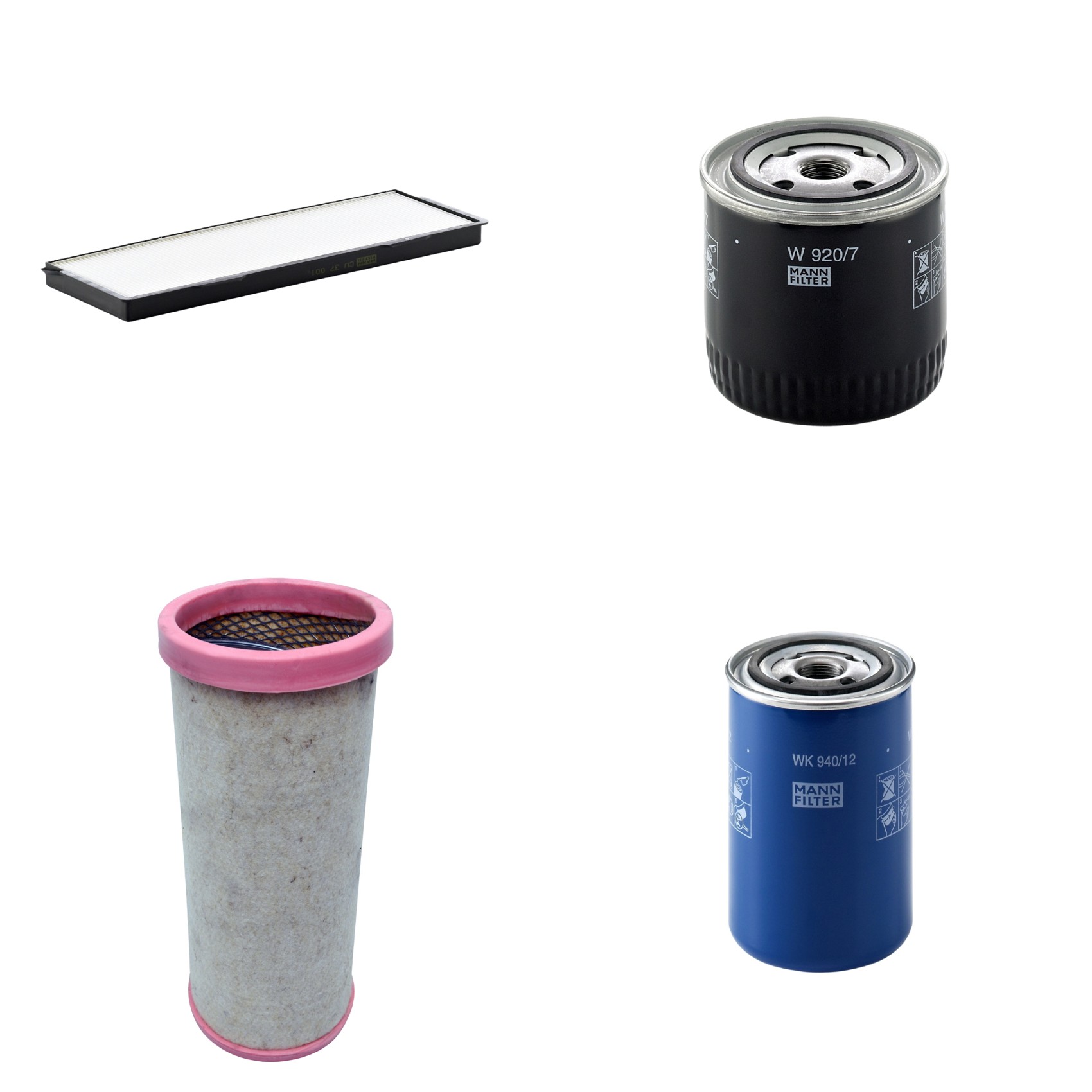 Kit Filtros de Ar Combustível Cabine Ar Condicionado Óleo - Mann-Filter - CF1710 - CU37001 - W920/7 - WK940/12
