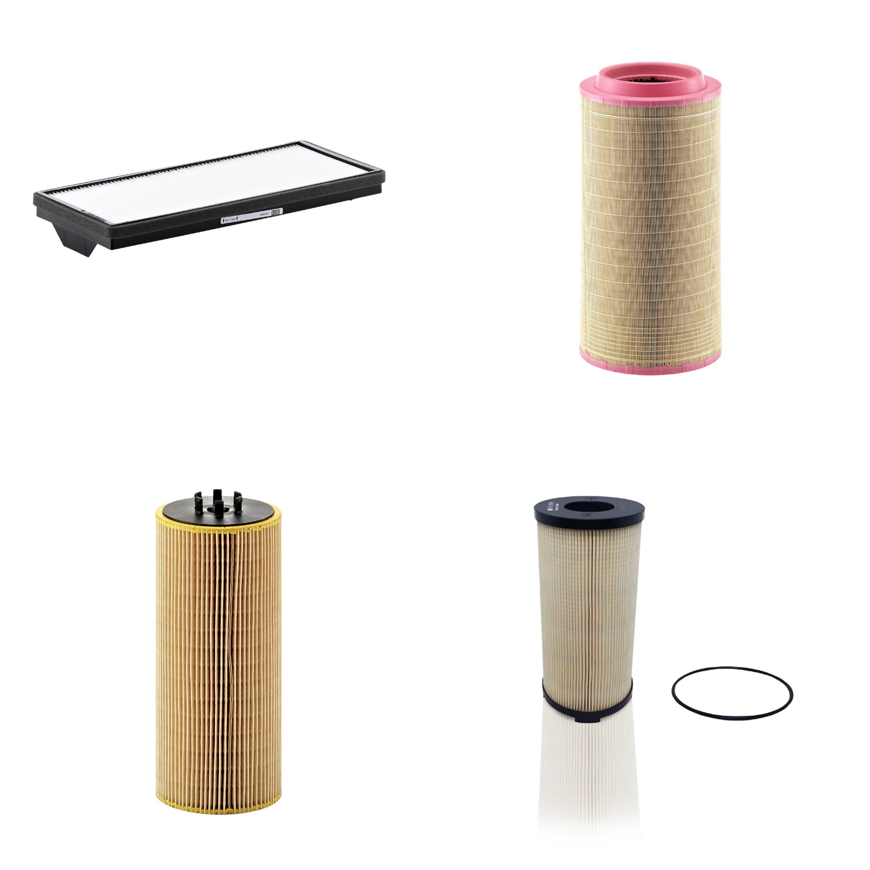 Kit Filtros de Ar Combustível Cabine Ar Condicionado Óleo - Mann-Filter - C271340 - CU4469 - HU12110x - PU9198x