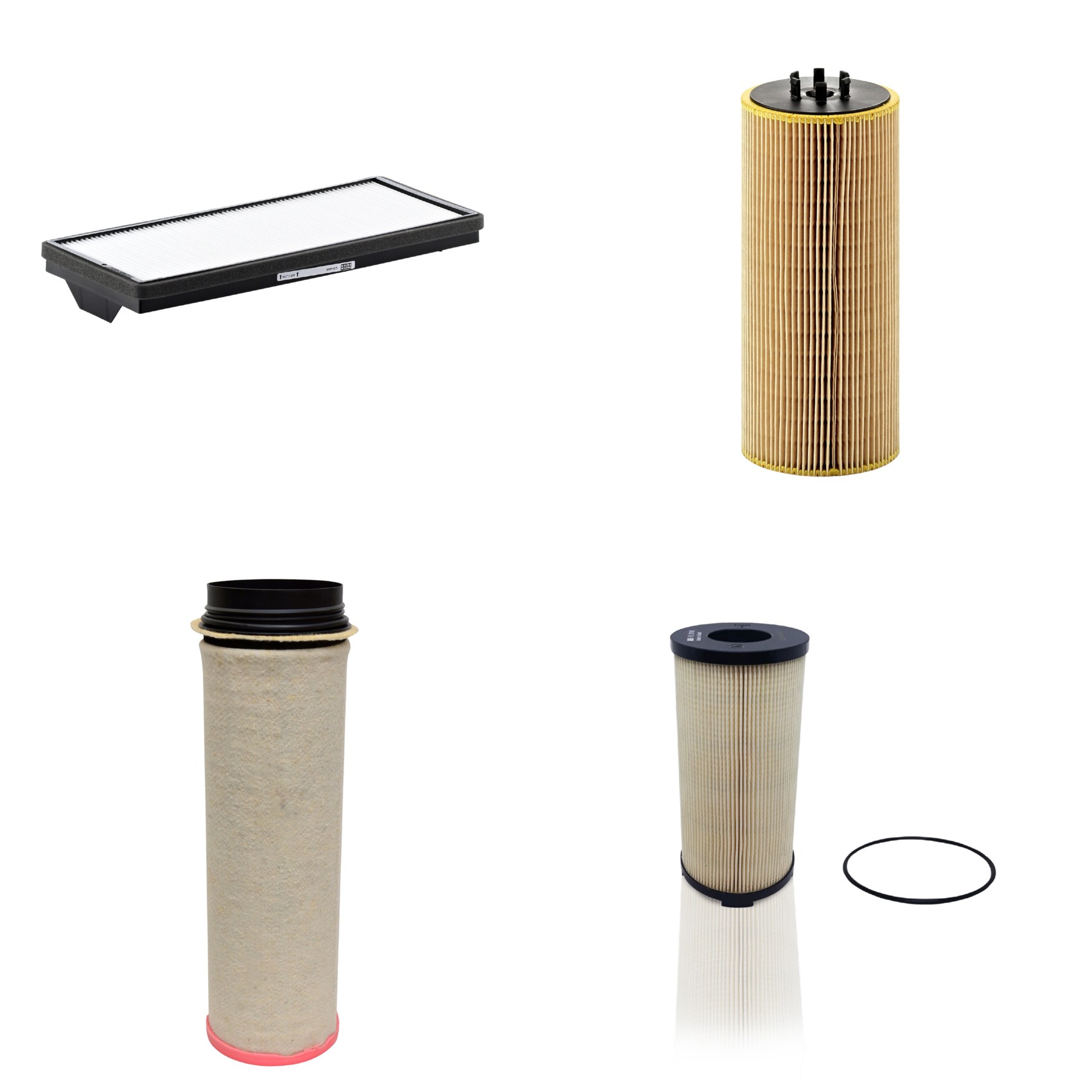 Kit Filtros de Ar Combustível Cabine Ar Condicionado Óleo - Mann-Filter - CF1651 - CU4469 - HU12110x - PU9198x