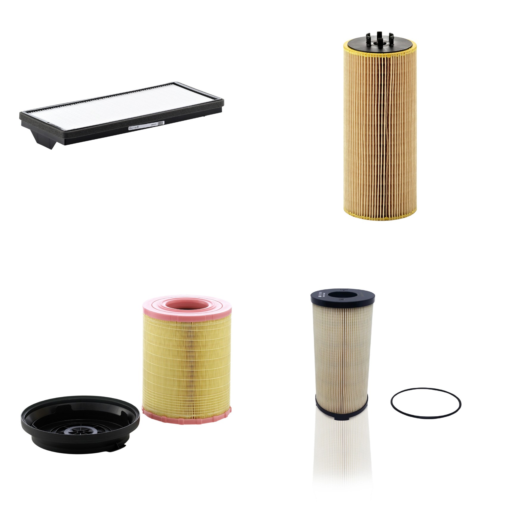 Kit Filtros de Ar Combustível Cabine Ar Condicionado Óleo - Mann-Filter - C29010KIT - CU4469 - HU12110x - PU9198x