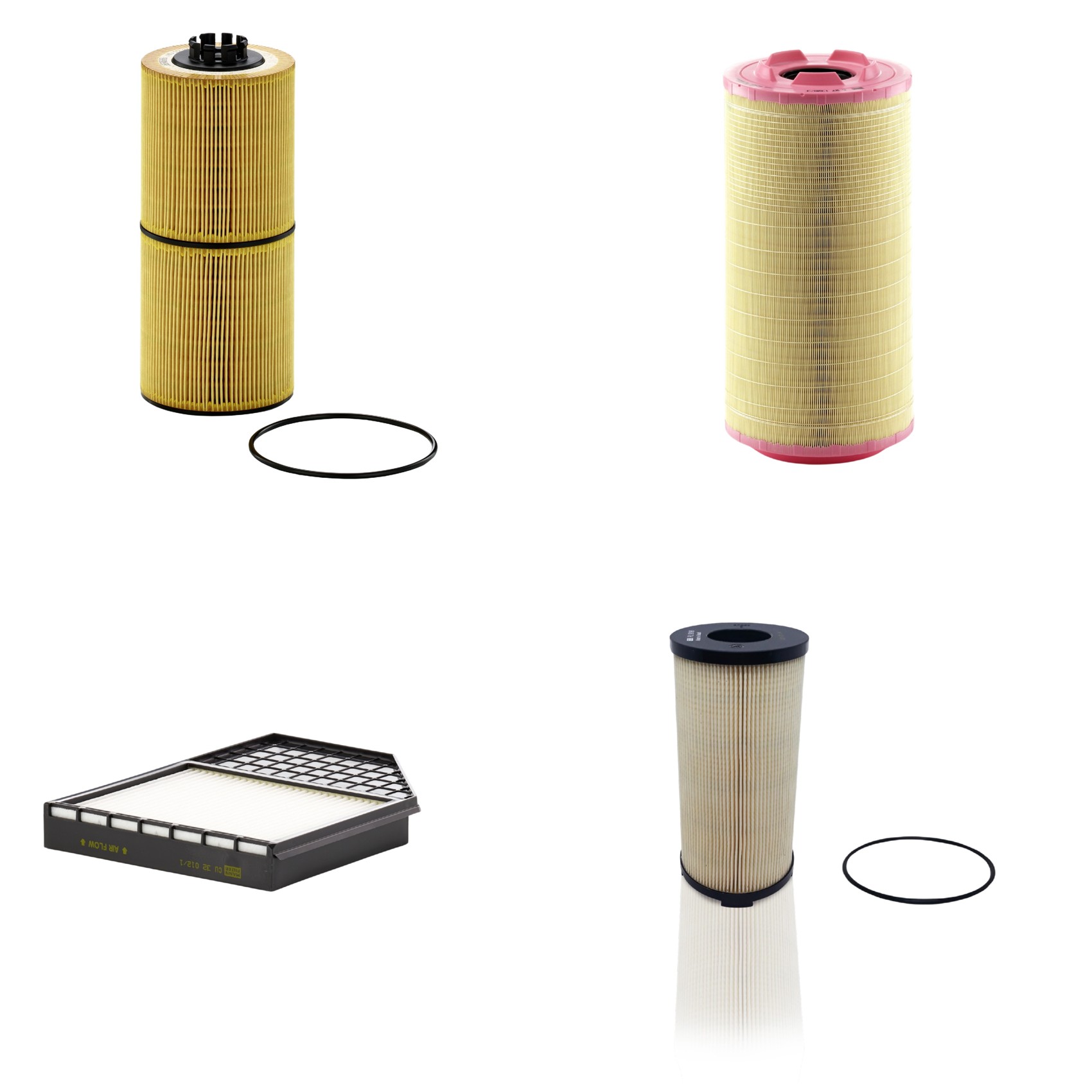 Kit Filtros de Ar Combustível Cabine Ar Condicionado Óleo - Mann-Filter - C271320/3 - CU32012/1 - HU12001z - PU9198x