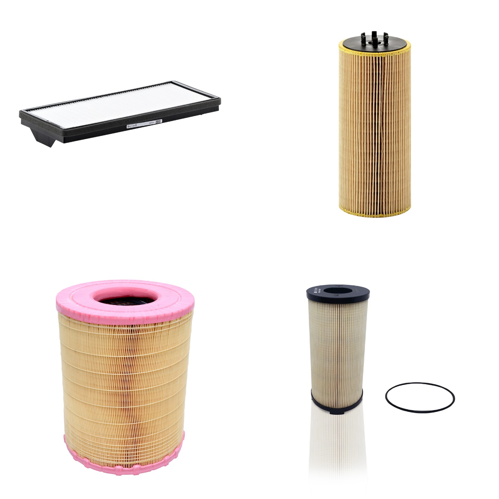 Kit Filtros de Ar Combustível Cabine Ar Condicionado Óleo - Mann-Filter - C281012 - CU4469 - HU12110x - PU9198x