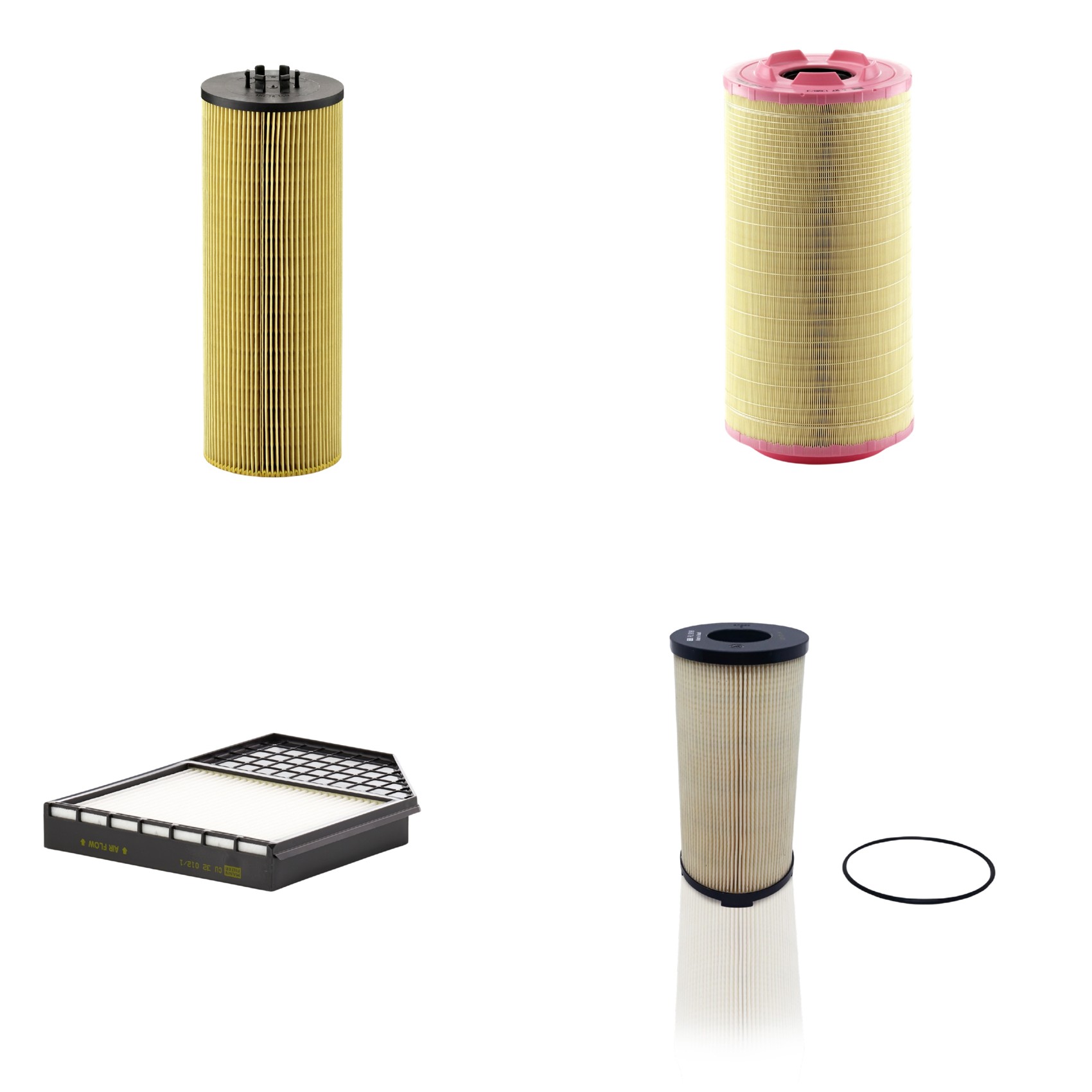 Kit Filtros de Ar Combustível Cabine Ar Condicionado Óleo - Mann-Filter - C271320/3 - CU32012/1 - HU12140x - PU9198x