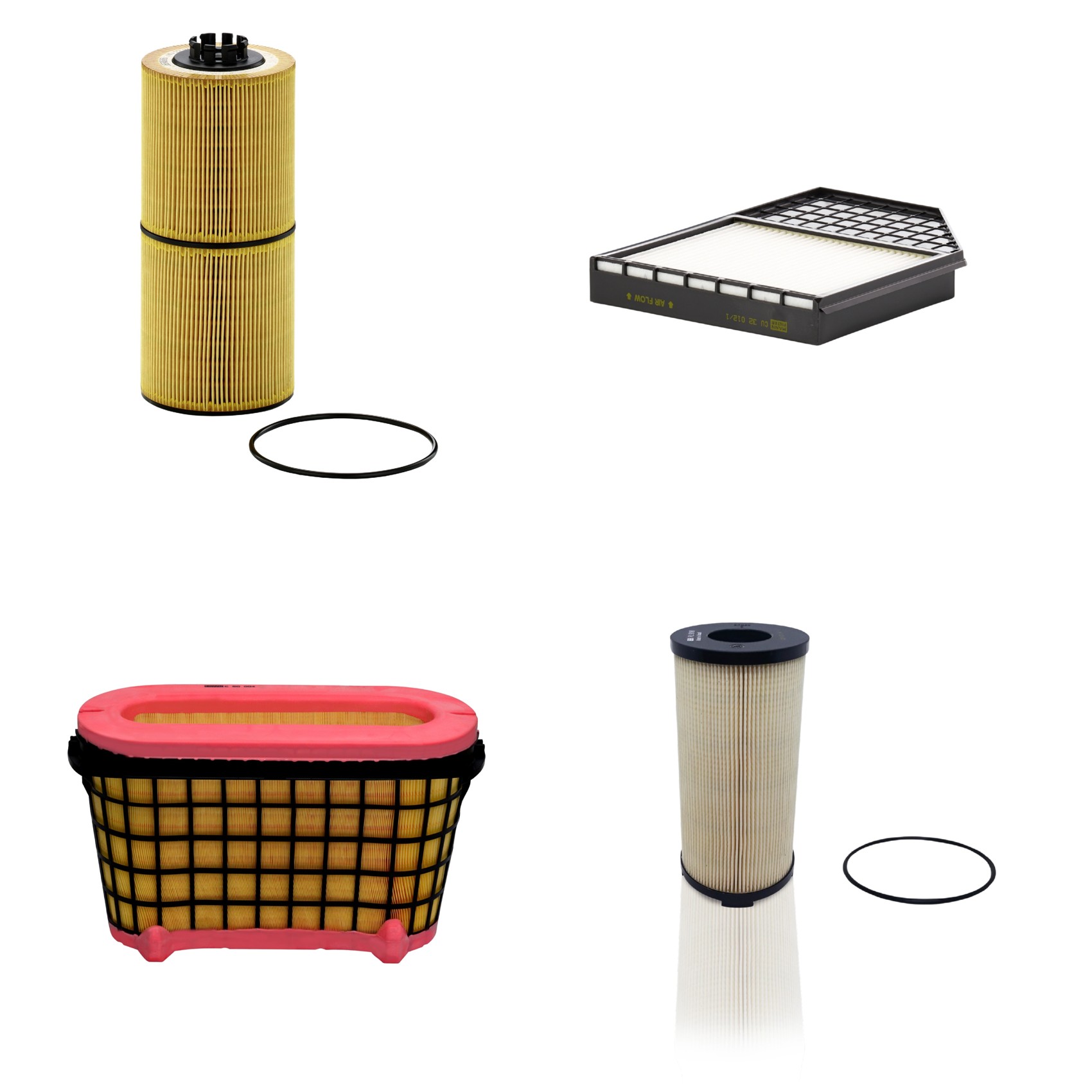 Kit Filtros de Ar Combustível Cabine Ar Condicionado Óleo - Mann-Filter - C50004 - CU32012/1 - HU12001z - PU9198x
