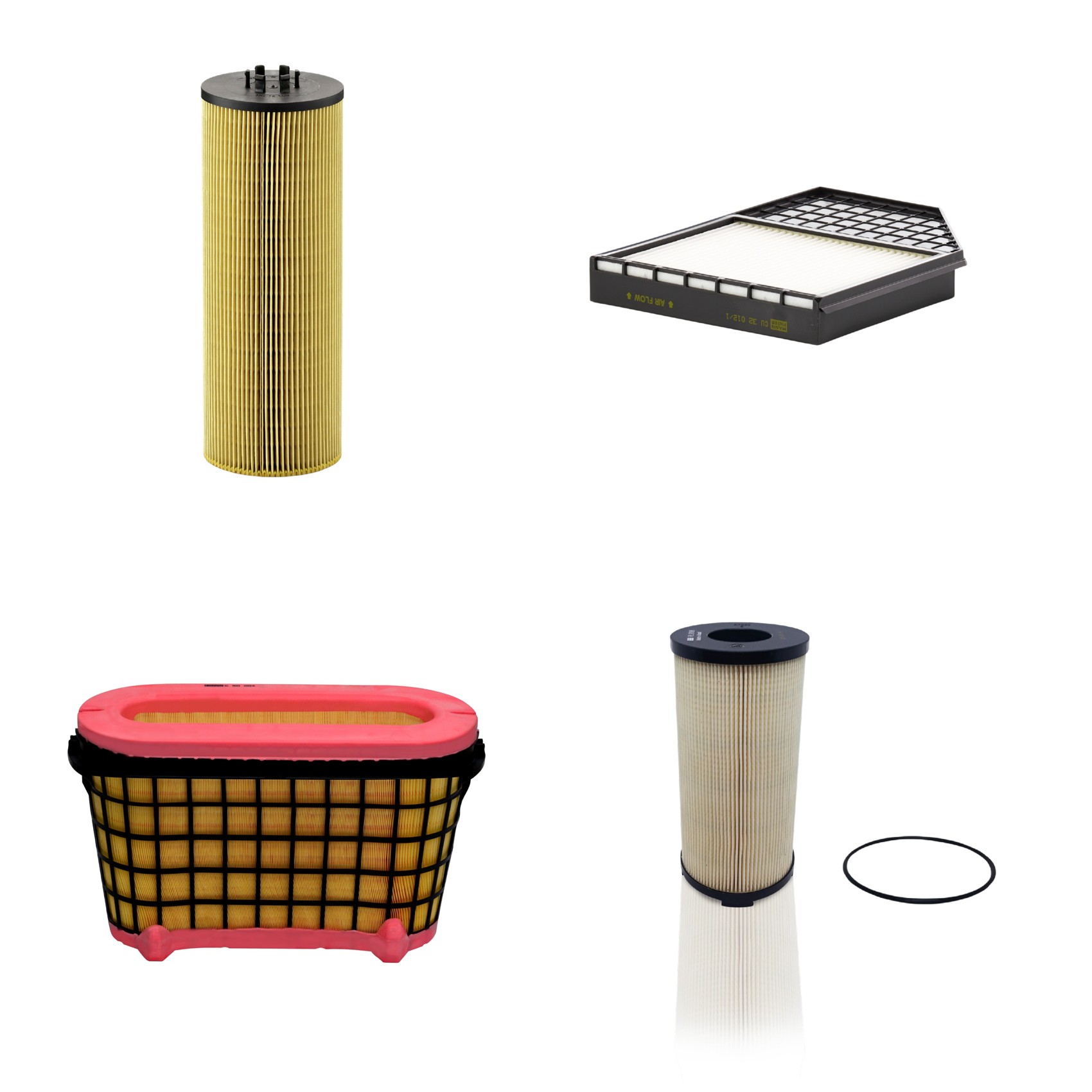 Kit Filtros de Ar Combustível Cabine Ar Condicionado Óleo - Mann-Filter - C50004 - CU32012/1 - HU12140x - PU9198x