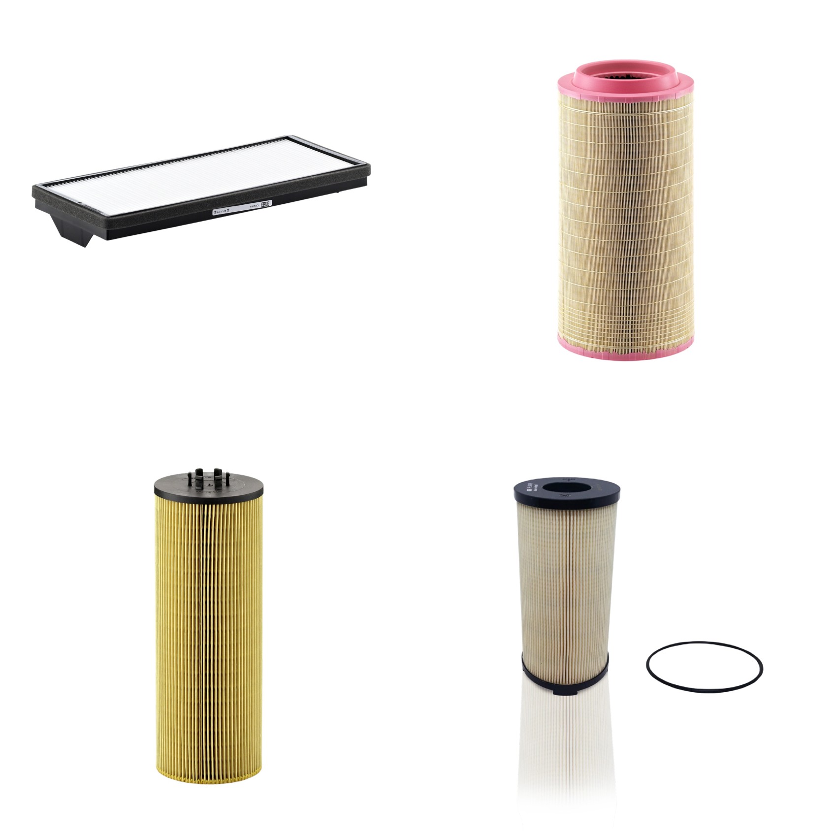 Kit Filtros de Ar Combustível Cabine Ar Condicionado Óleo - Mann-Filter - C271340 - CU4469 - HU12140x - PU9198x